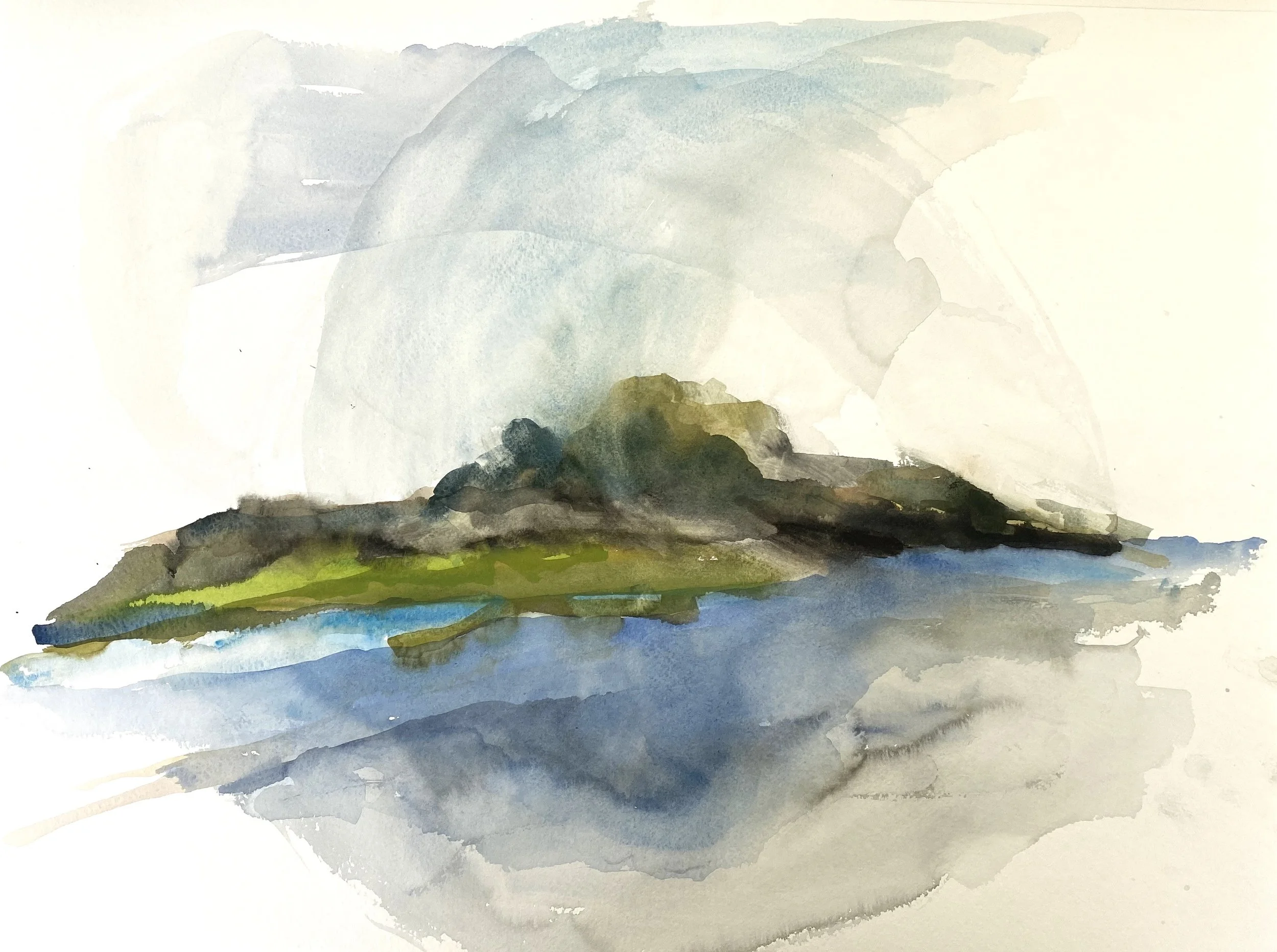 Louse Point, 2017. 18x24 in. Watercolor