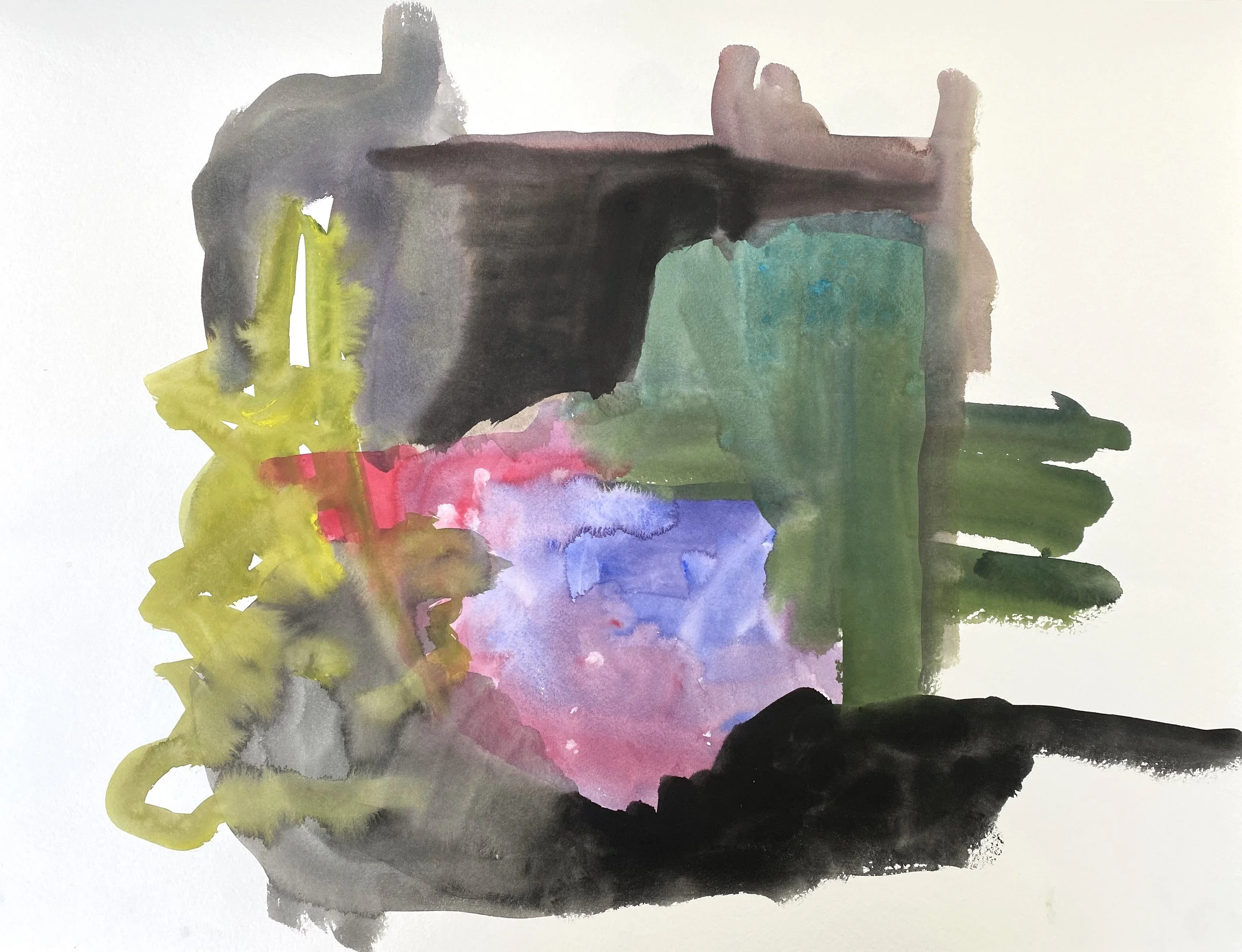 Iced Coffee, 2017. 18x24 in. Watercolor