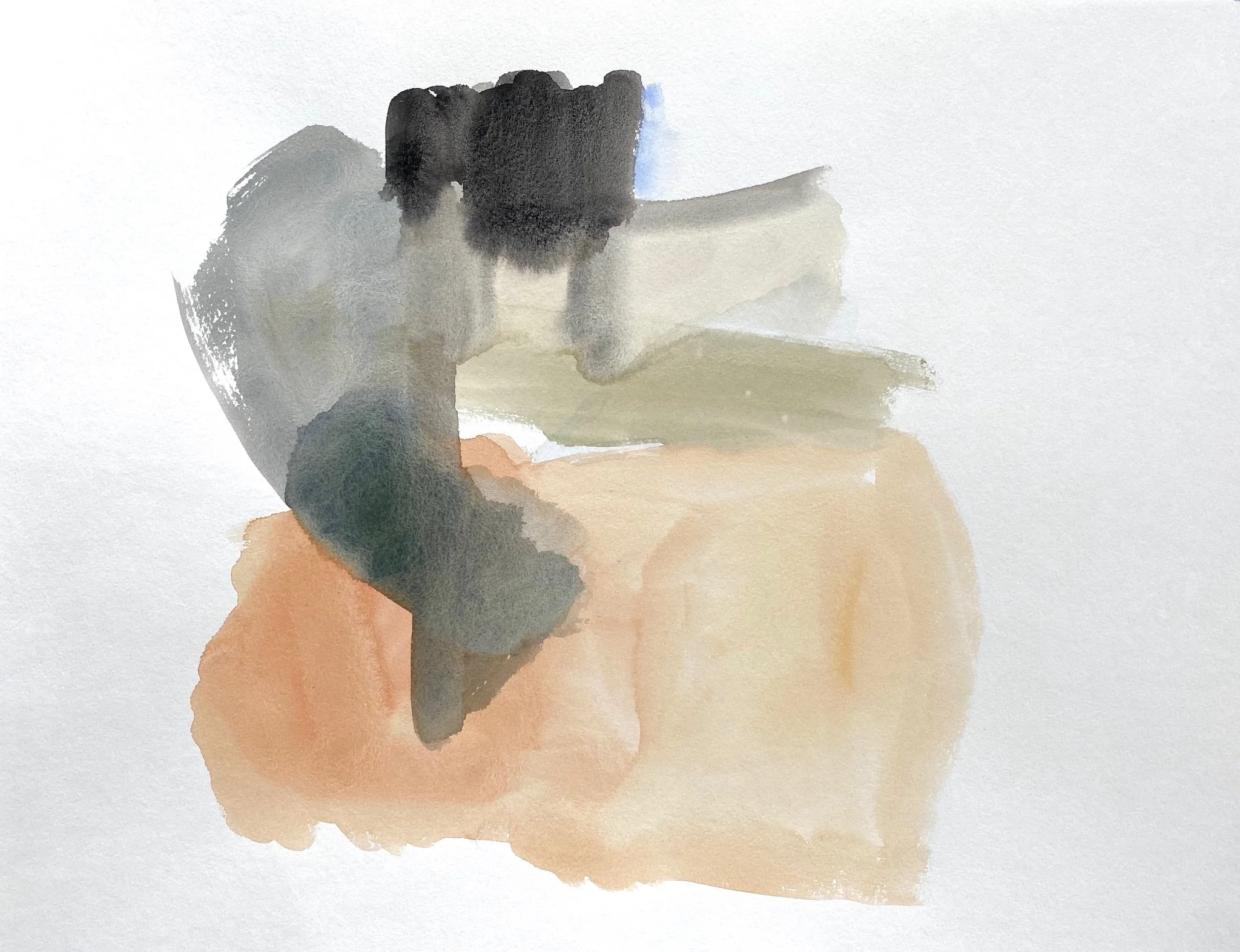 It'll Rain Soon, 2017. 18x24 in. Watercolor