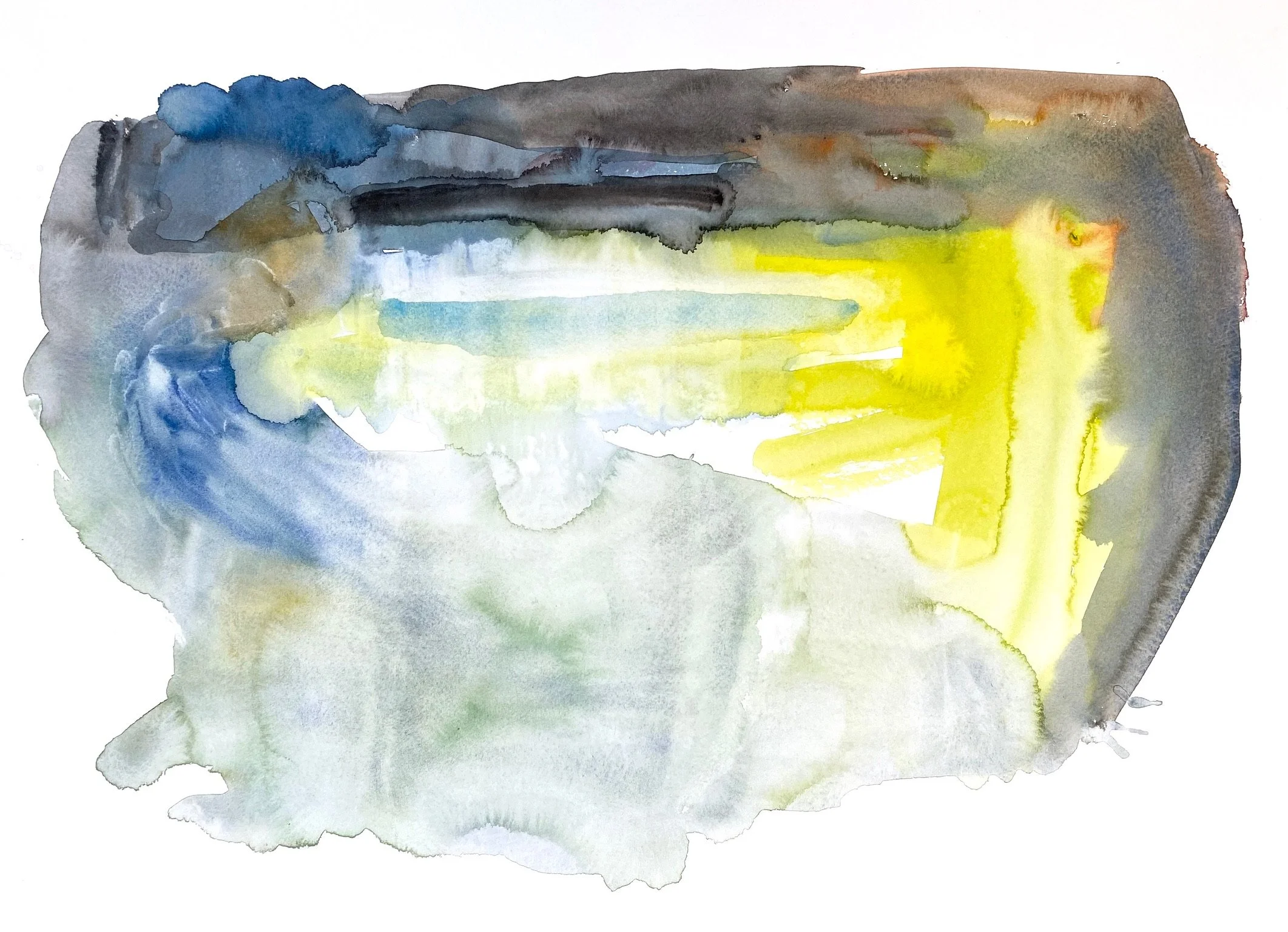 Georgica Road, 2017. 18x24 in. Watercolor
