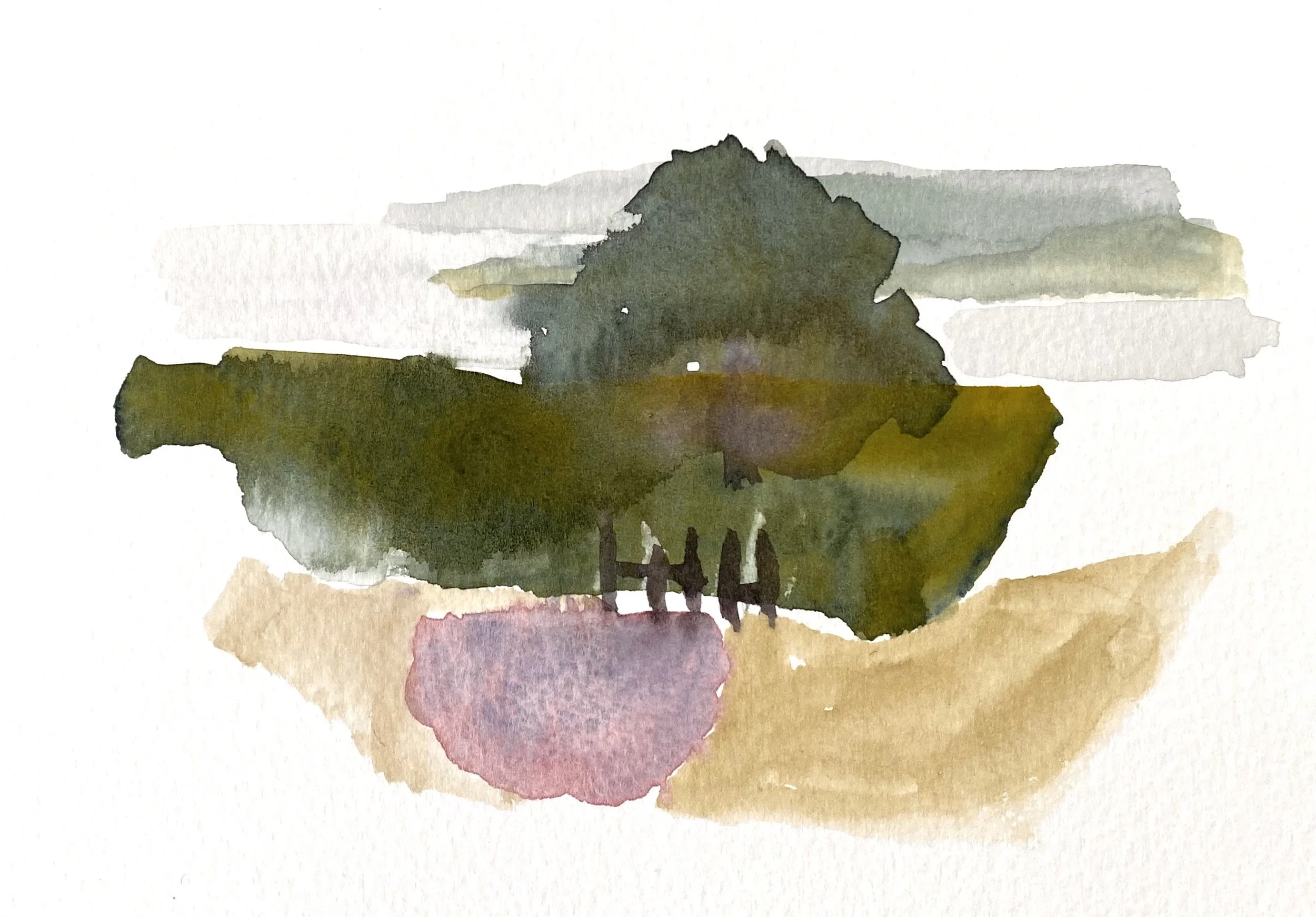 Find Some Tarragon, 2021. 5x8 in. Watercolor on paper