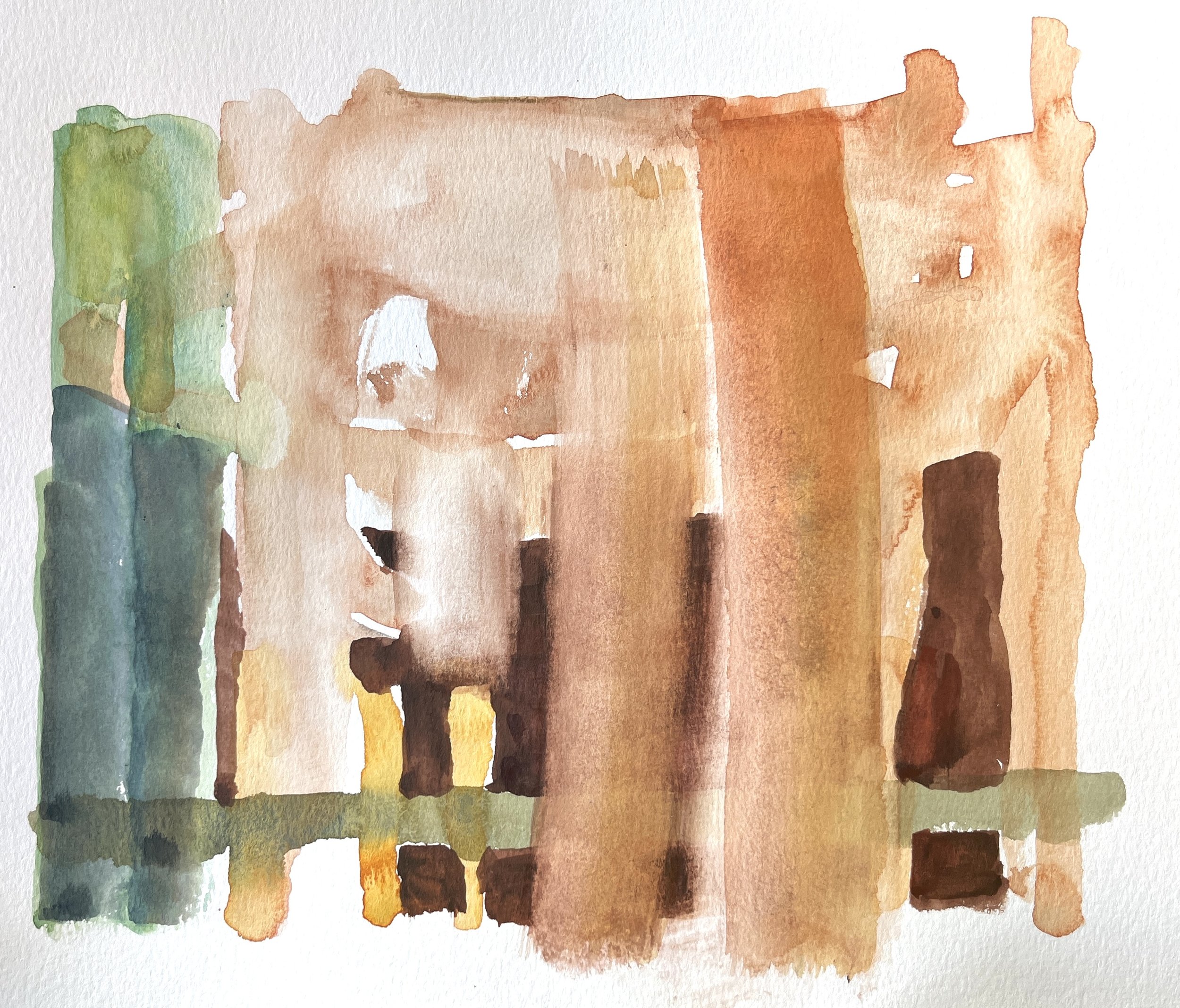 The Sun Bright Summer, 2024. 11x14 in. Watercolor