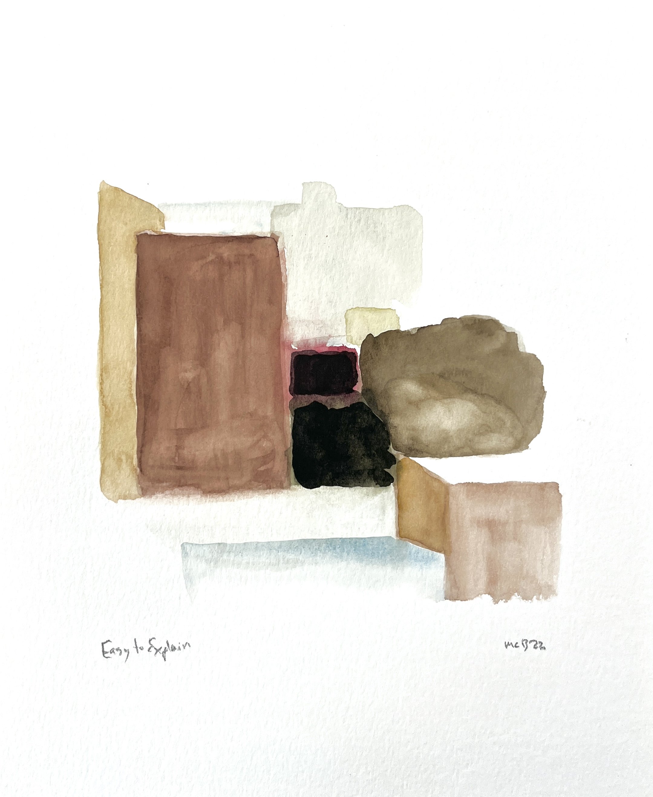Easy to Explain, 2022. 11x9 in. watercolor