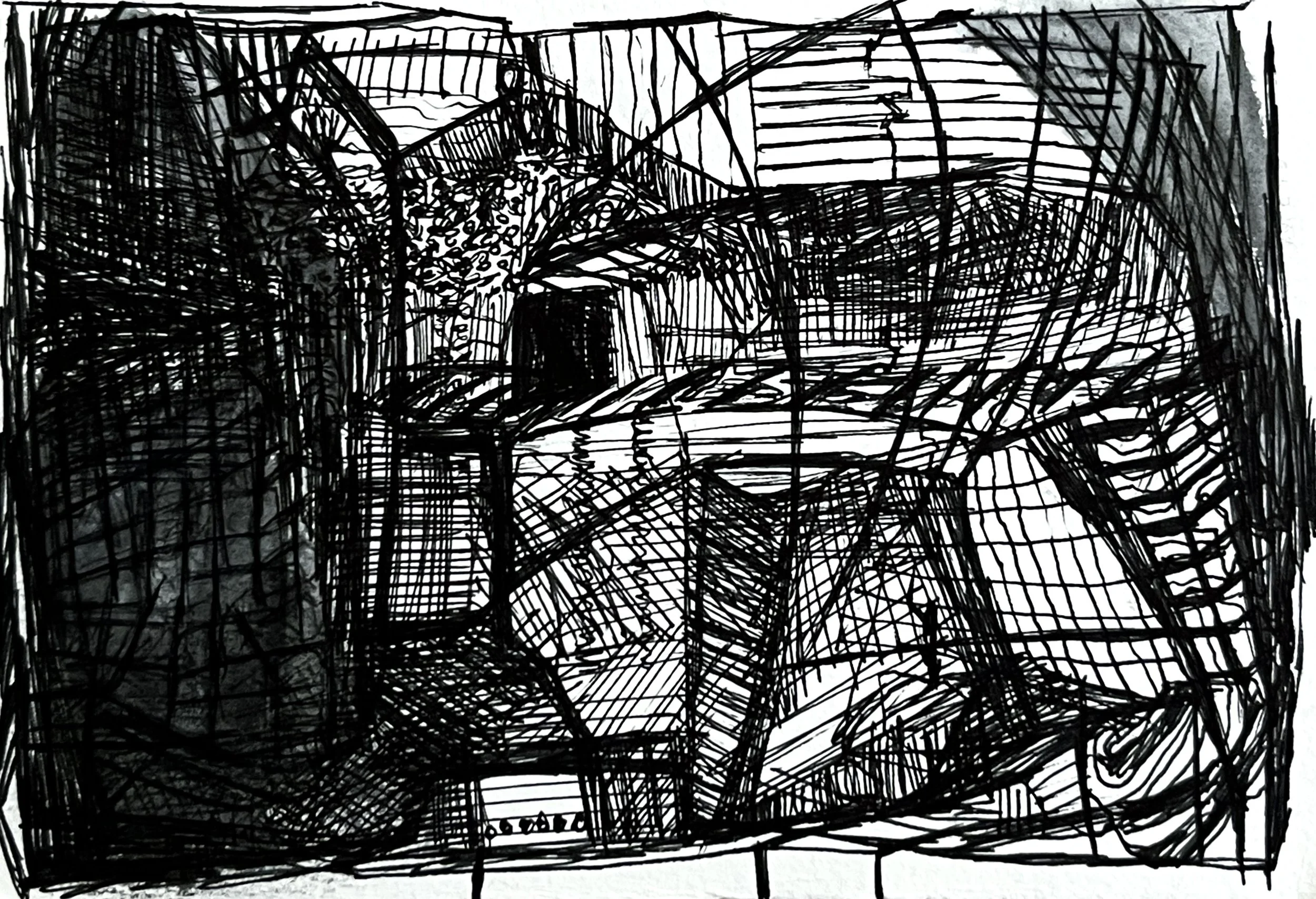 Process, 2024. 4x6 in. pen paper