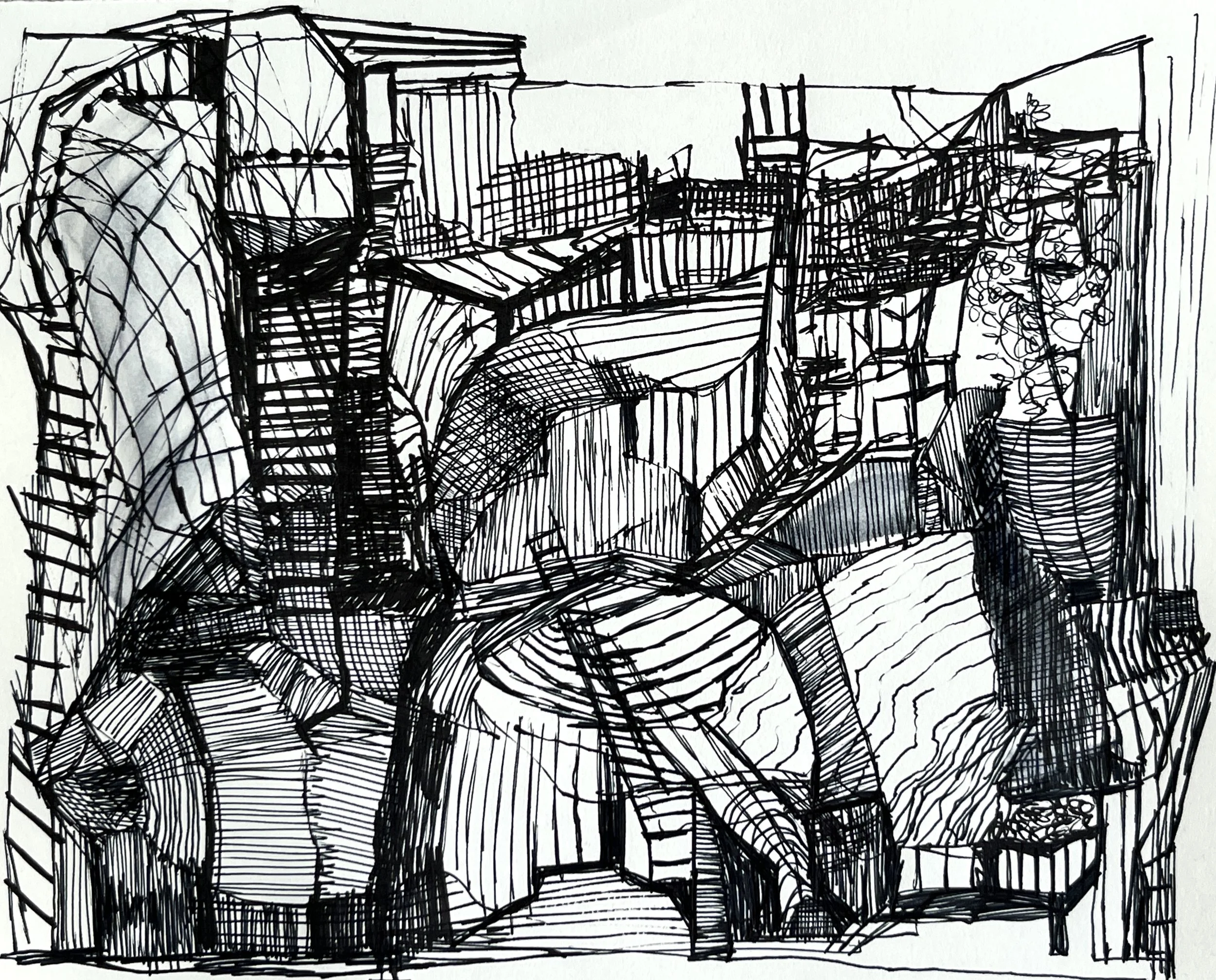 There, 2024. 6.5x8 in. pen paper