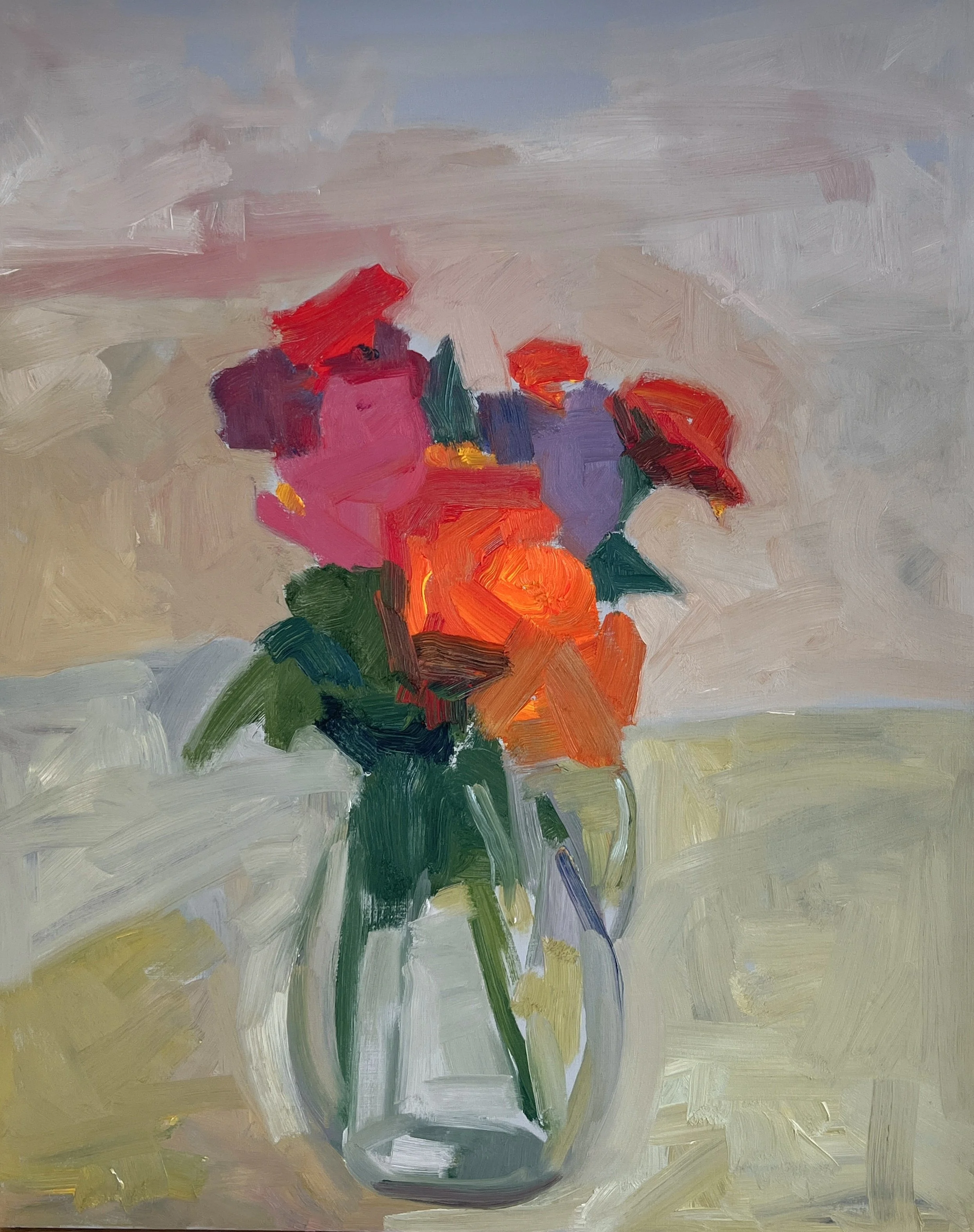 Pink Red, 2024. 20x16 in oil on cradled board (not avail)