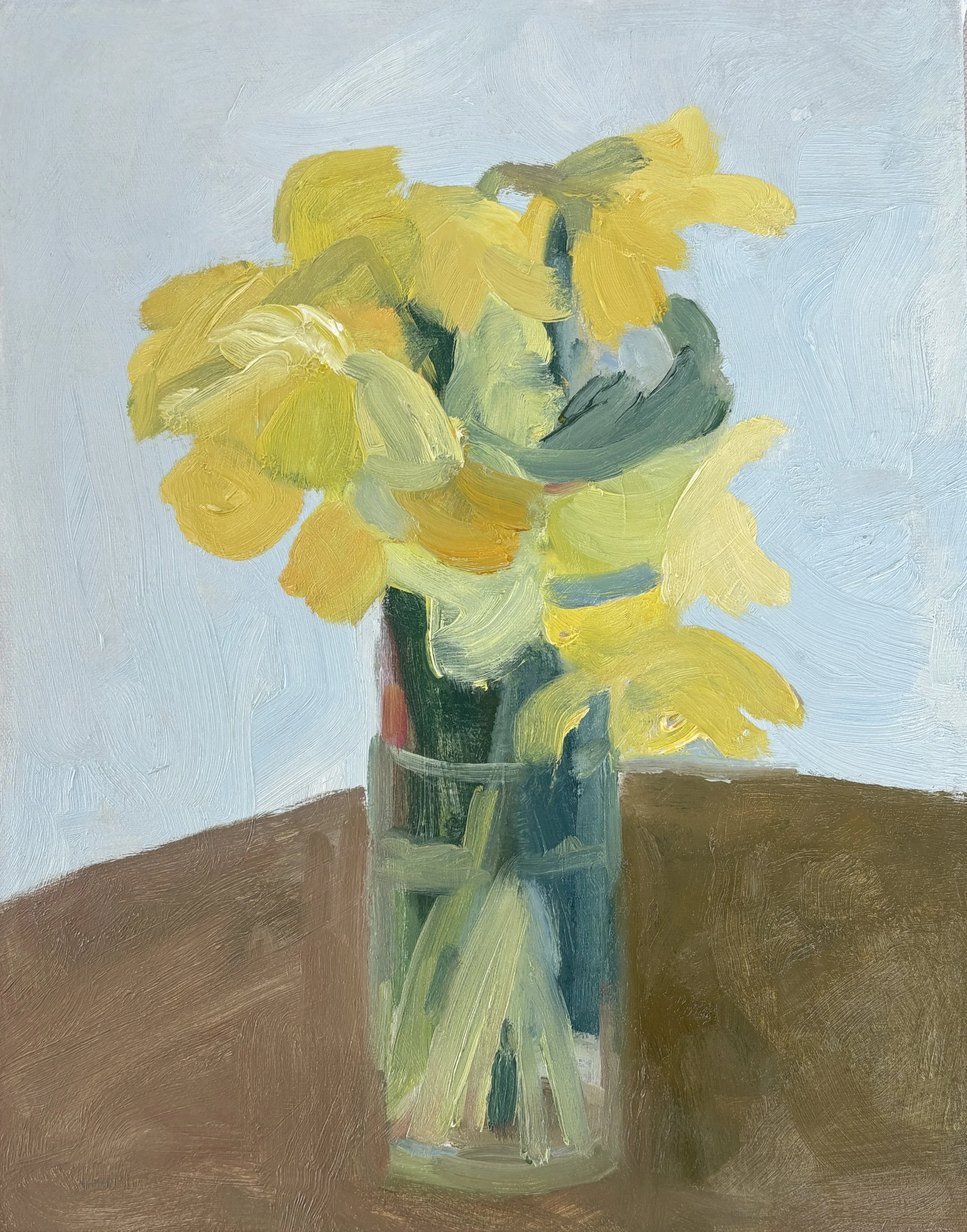 Daffodils, 2025. 14x11 inches, oil on canvas (not avail)