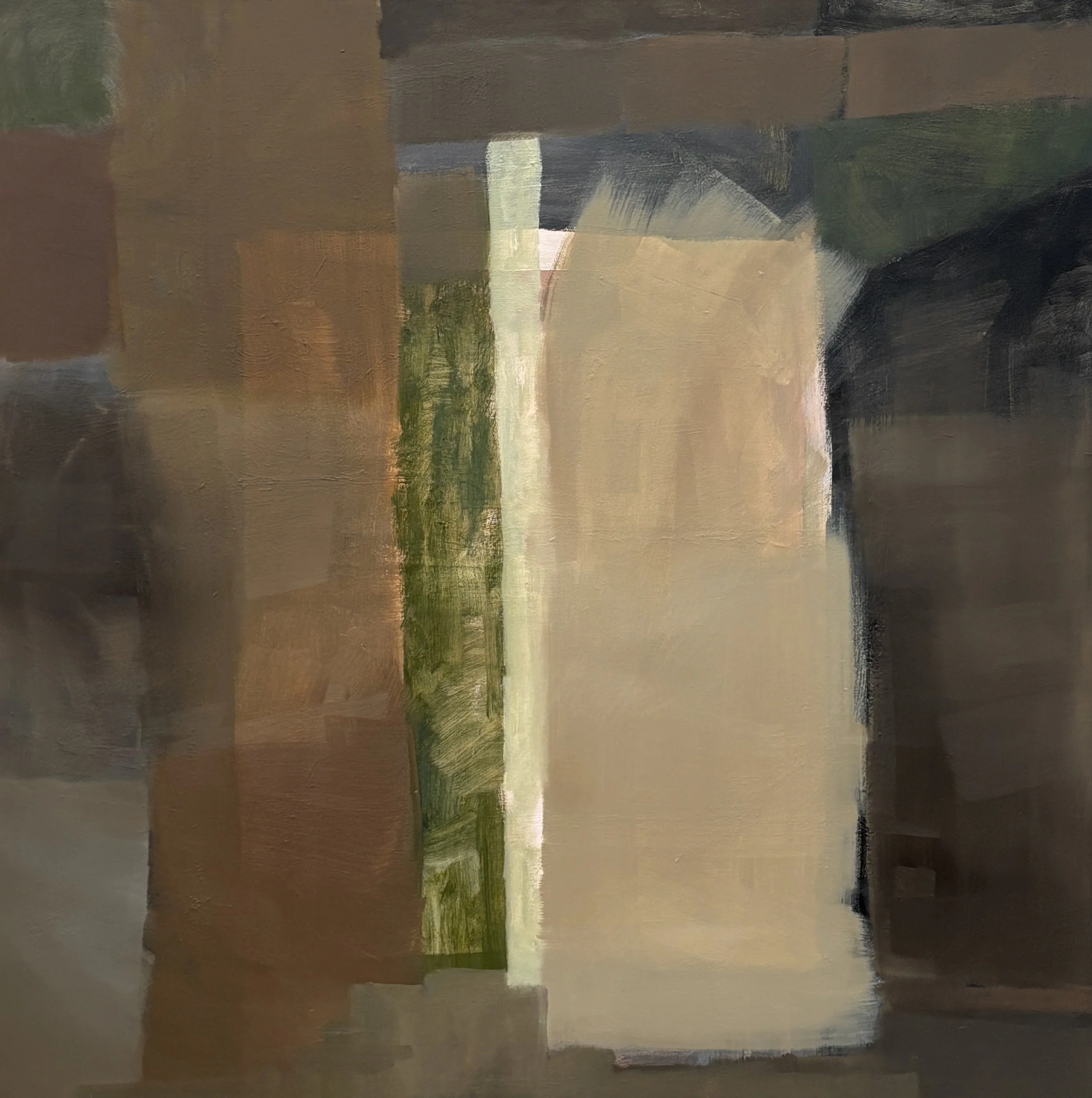 When I Stop To Think, 2025. 48x48 in. Oil on canvas (not avail)