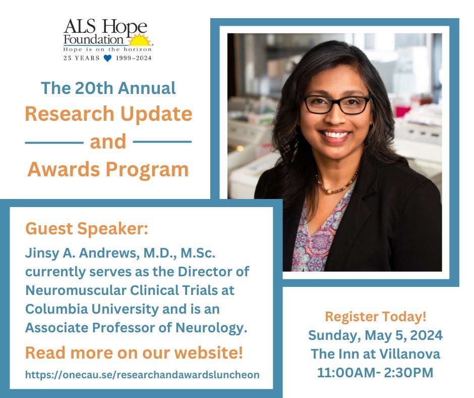 Join us at our 20th Annual Research Update and Awards Program Luncheon! Register by using the link in our bio!