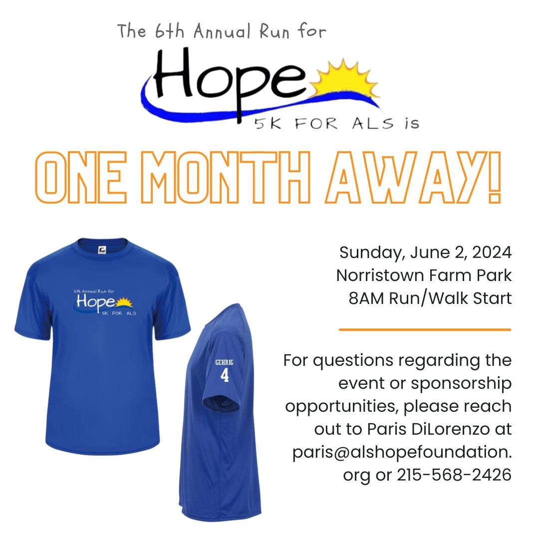 The 6th Annual Run for Hope 5k is just one month away! Find more information on our latest Facebook post!