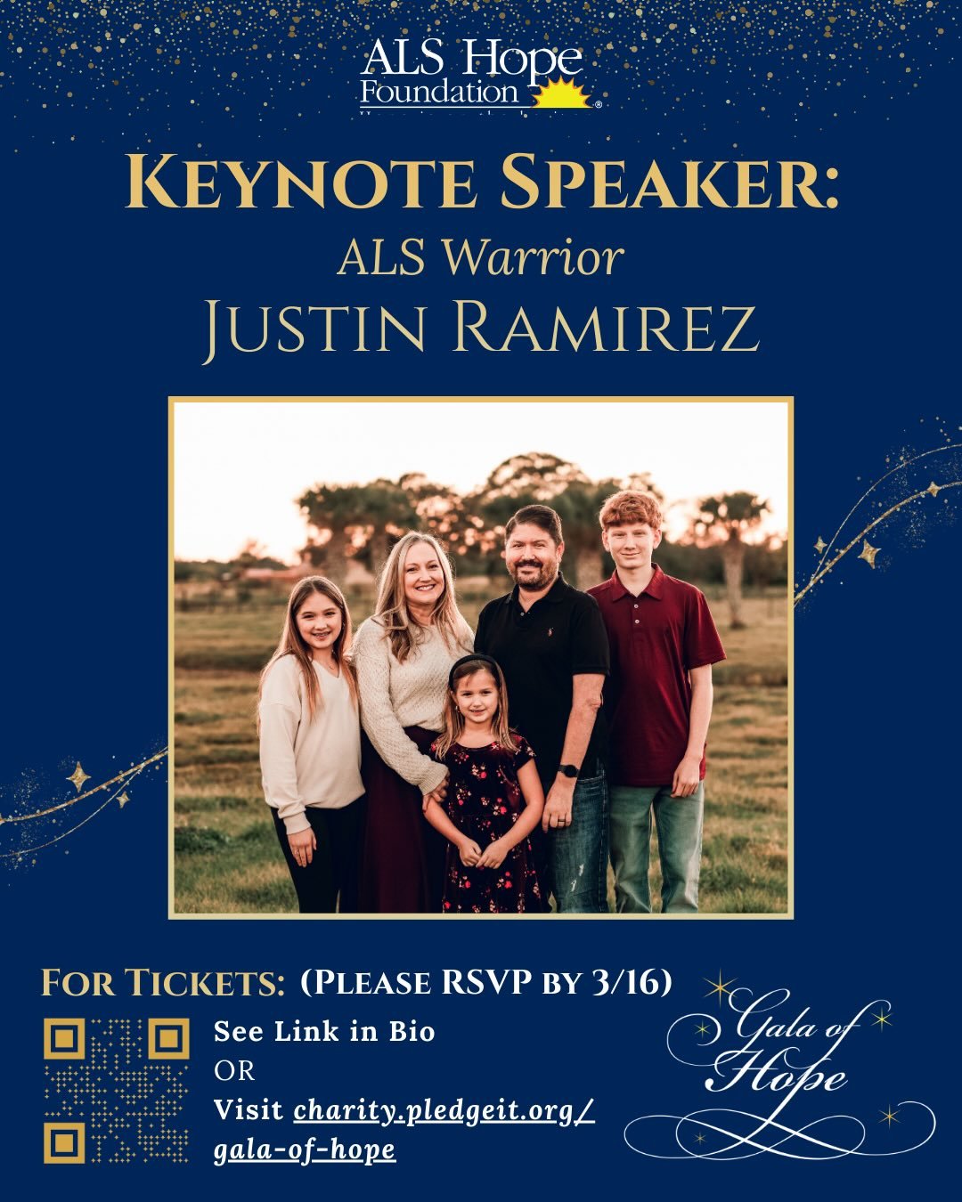 We are so incredibly honored to have Justin Ramirez joining us as our Keynote Speaker this year! 

Justin is an ALS advocate and the founder of Flock ALS, a movement built on the belief that strength is found in standing together. Born and raised on 