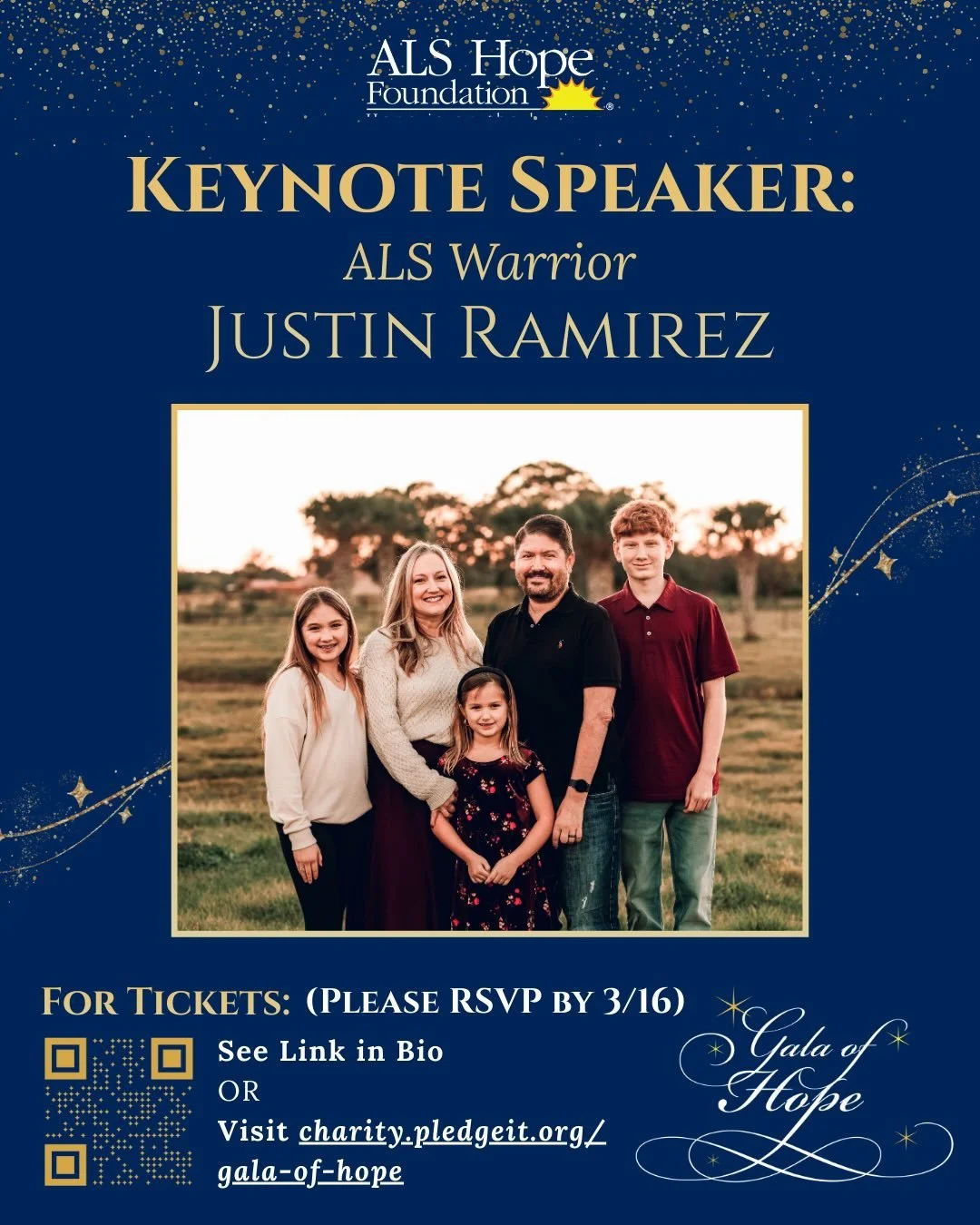 We are so incredibly honored to have Justin Ramirez joining us as our Keynote Speaker this year! 

Justin is an ALS advocate and the founder of Flock ALS, a movement built on the belief that strength is found in standing together. Born and raised on 