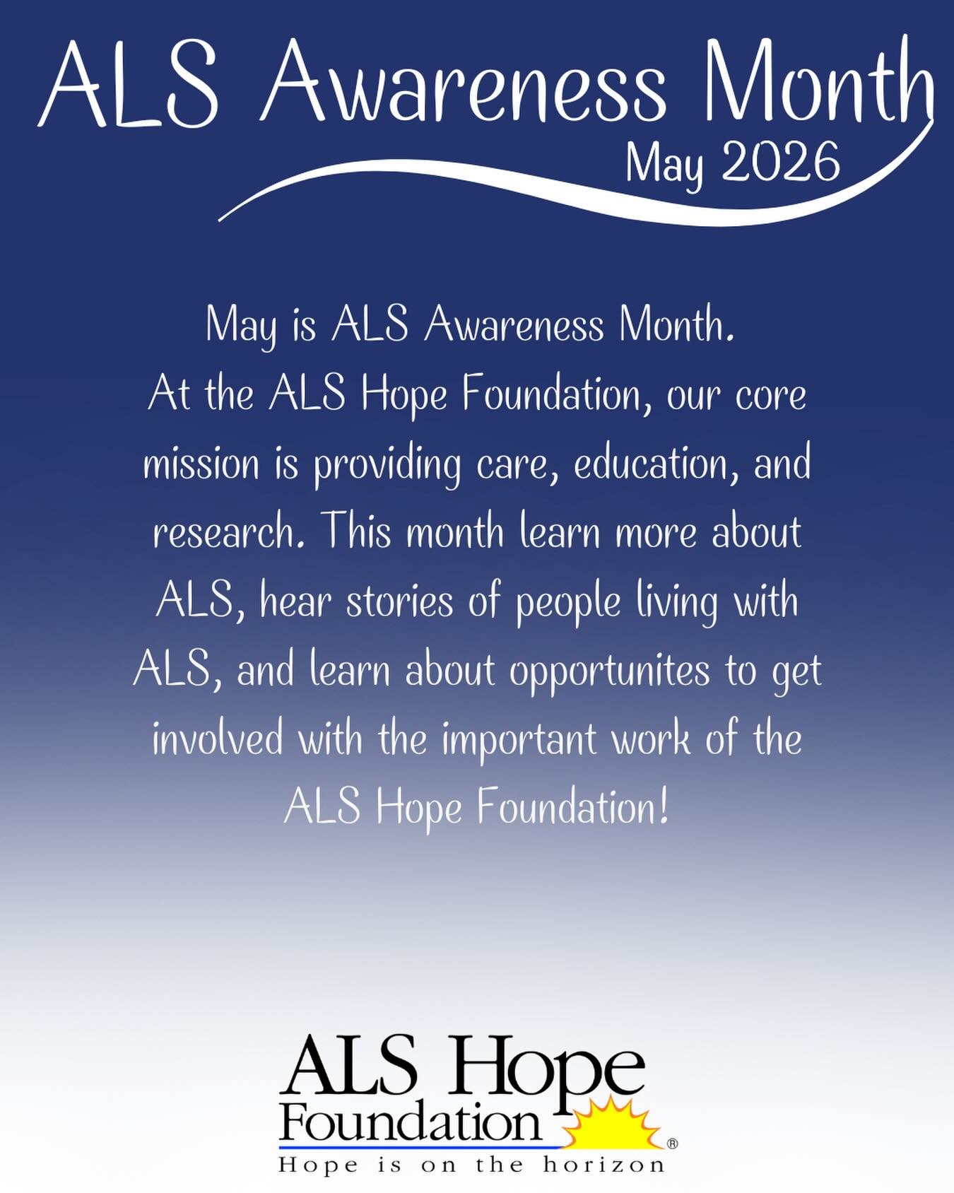 Today is the first day of ALS Awareness Month! #alsawareness #alshopefoundation