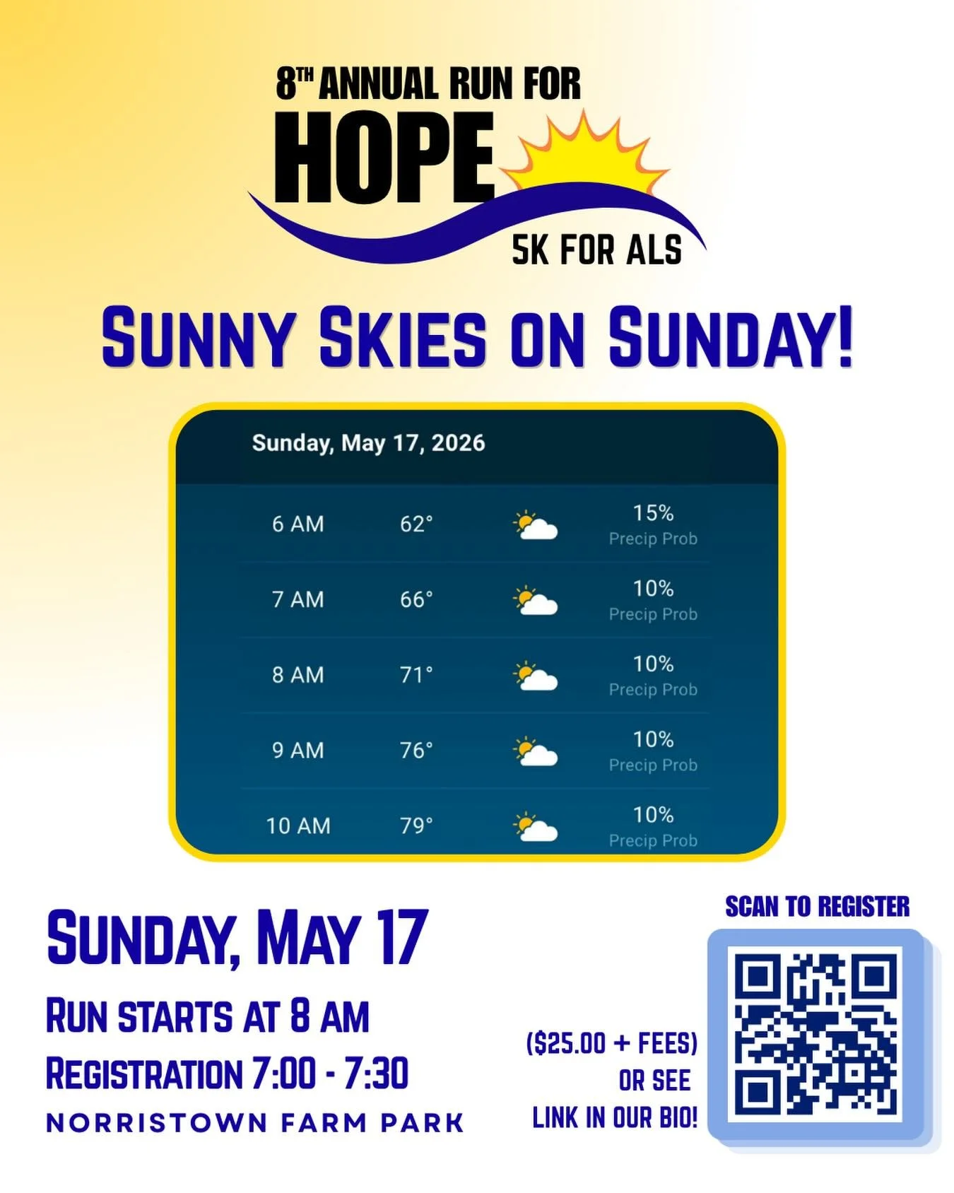 Great weather on Sunday for our Runners! There&rsquo;s still time to register, scan the QR code, see the link in our bio or visit alshf.org/events for more information! ☀️👟