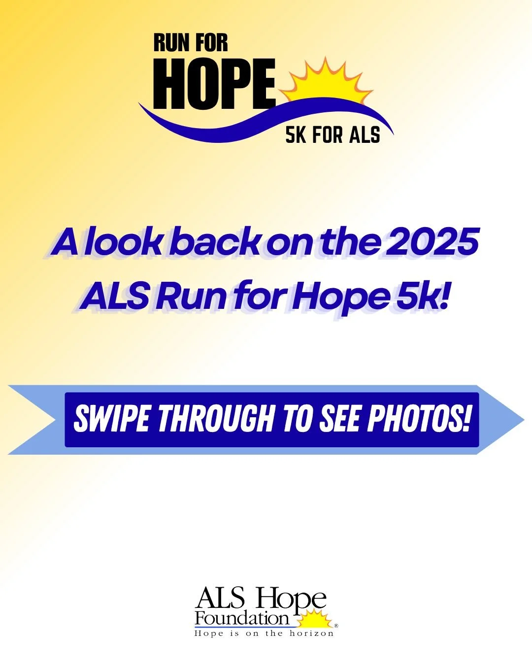 With our 8th Annual ALS Run for Hope 5k just around the corner, let&rsquo;s look back on last year&rsquo;s Run! 
🏃&zwj;♀️ 👟 🏃&zwj;♂️
If you want to join in on the fun this year, it is not too late to sign up! Register online by May 16th, 2026 at 9