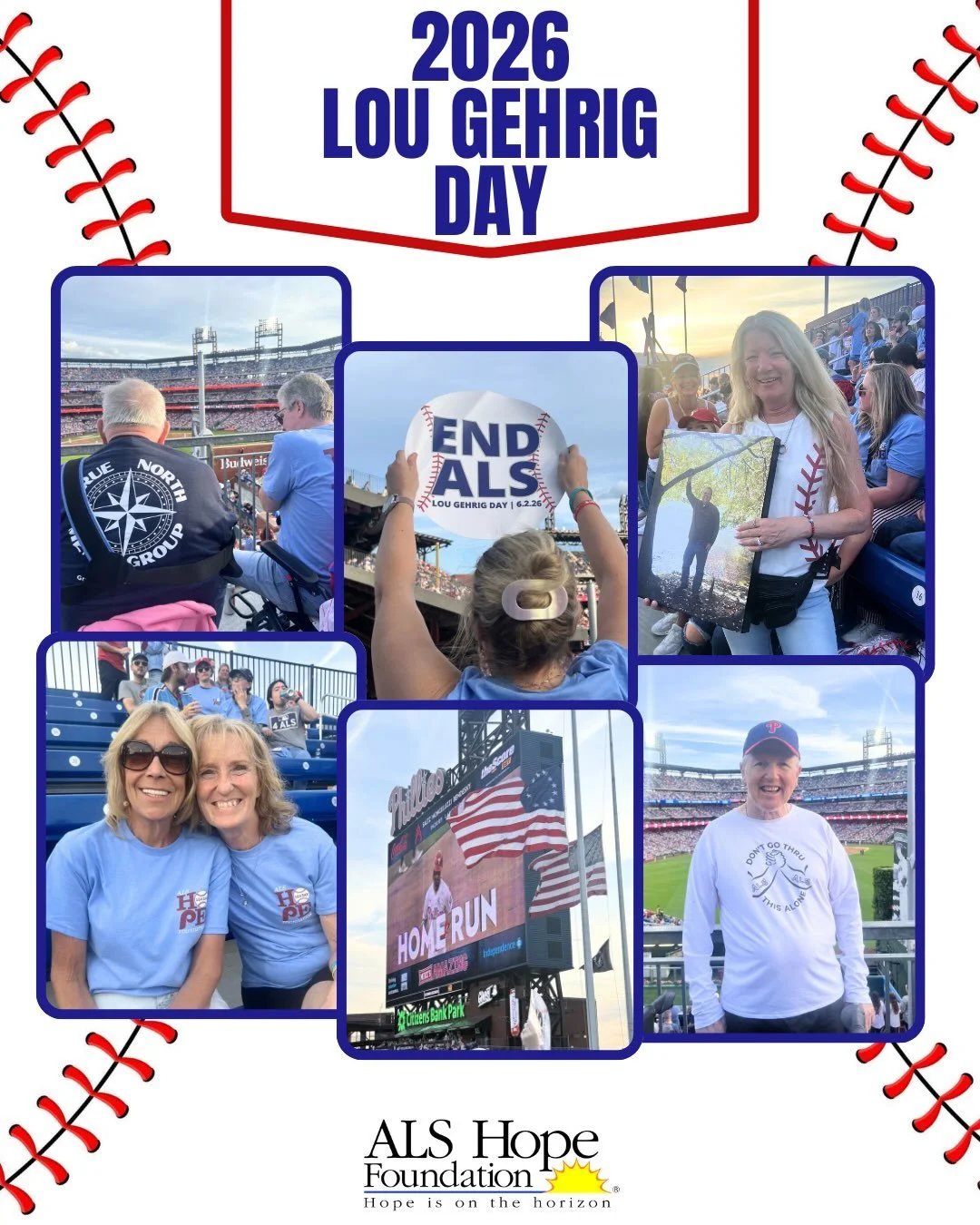 It was a beautiful evening at the Citizens Bank Park with the ALS Hope family at LG4 Day!
💙⚾
It was so meaningful to see families spend time together, reconnect with old friends, meet new ones, and simply enjoy a night out. Those moments of together