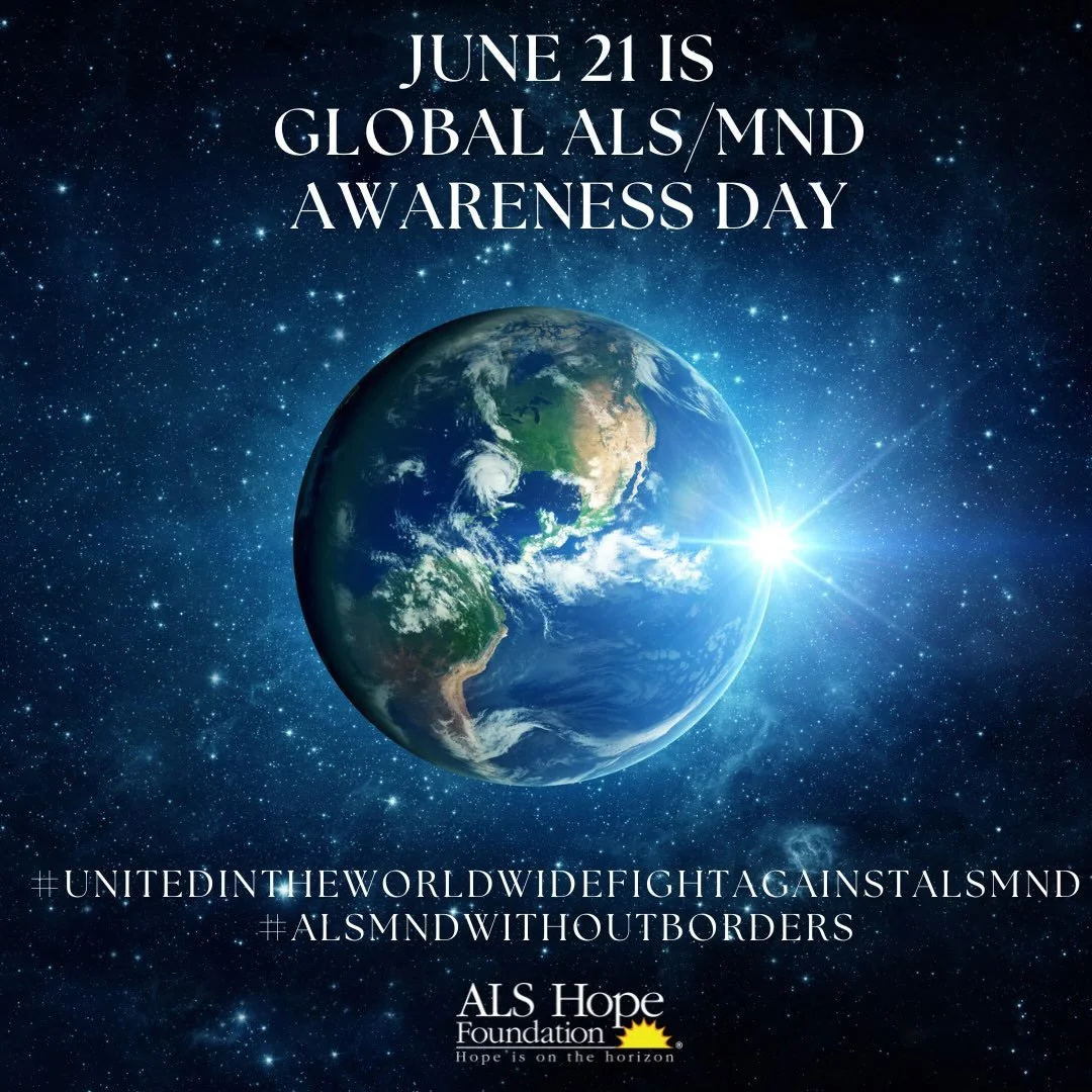 Every year on June 21, coinciding with the solstice, we honor our global community on Global ALS/MND Awareness Day and join with them in raising awareness. The fight against ALS/MND is truly worldwide. 🌎 #globalalsmndawarenessday #alsmndwithoutborde