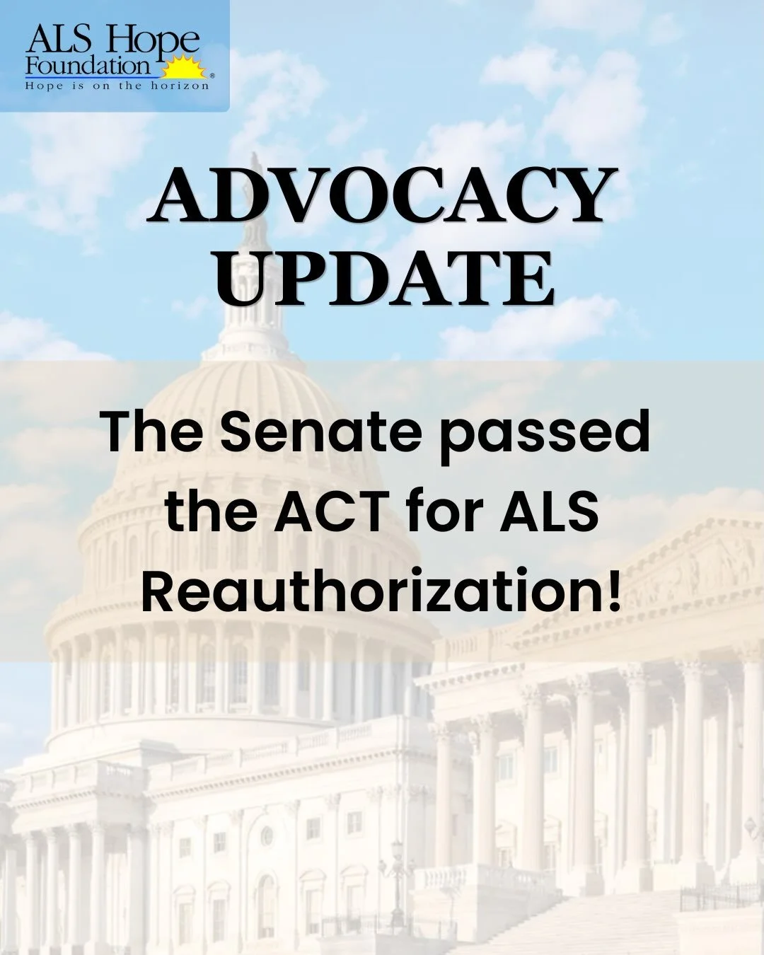 In April, Dr. Terry Heiman-Patterson and PAC member Dr. Stacy Lewin-Farber traveled to Capitol Hill to advocate for the passing of this bill. They advocated for improving access and quality of care for people living with ALS and advancing federal fun