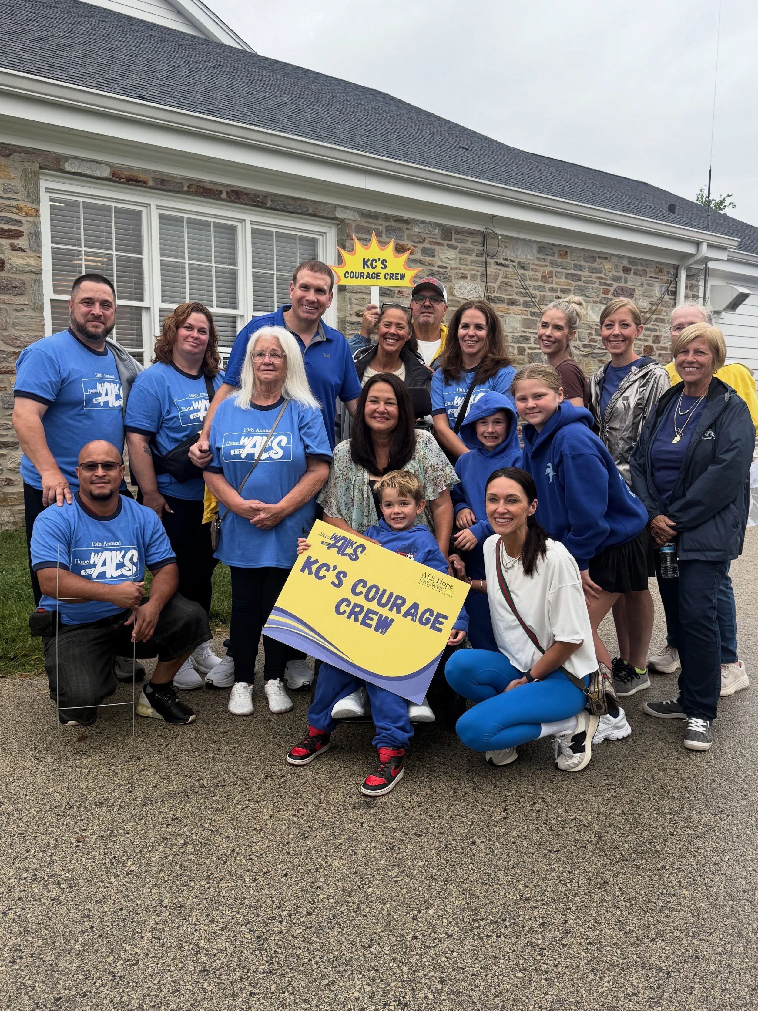 Our 19th Annual Hope Walks for ALS Family Fun Day was amazing! Despite the cloudy skies, we loved spending time with our community and enjoying great food, raffle prizes, puppies, and more!
👟
Thank you so much to our Walk Chair, KC Lubinewski, and a