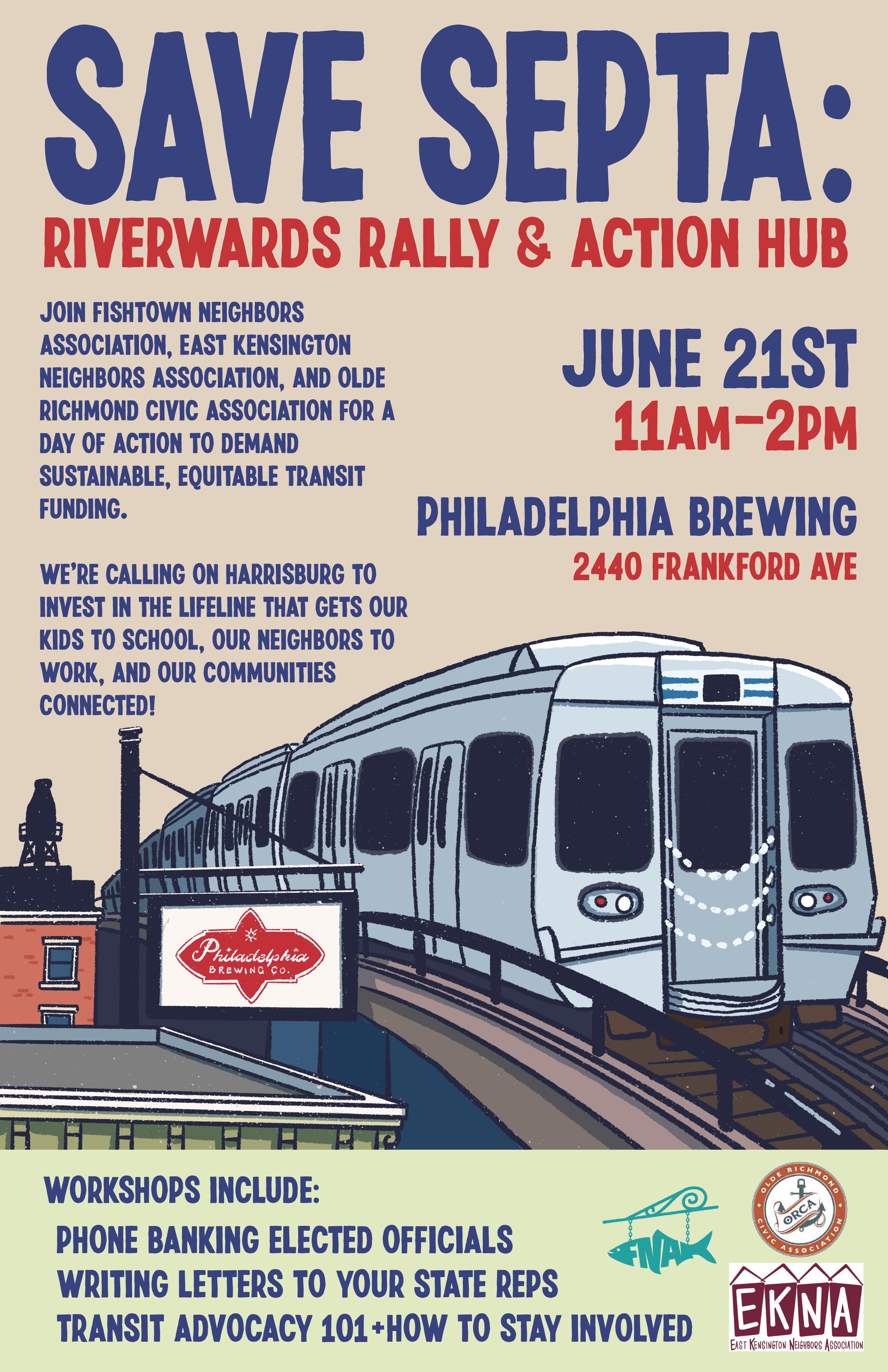 Save SEPTA Rally Poster