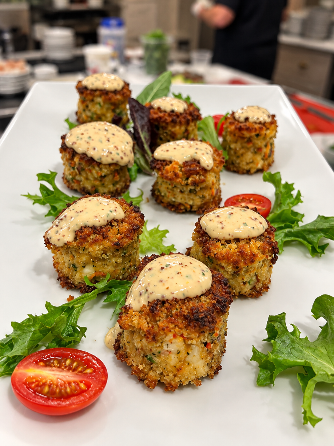 Crab Cake Passed Hors D'Oeuvre