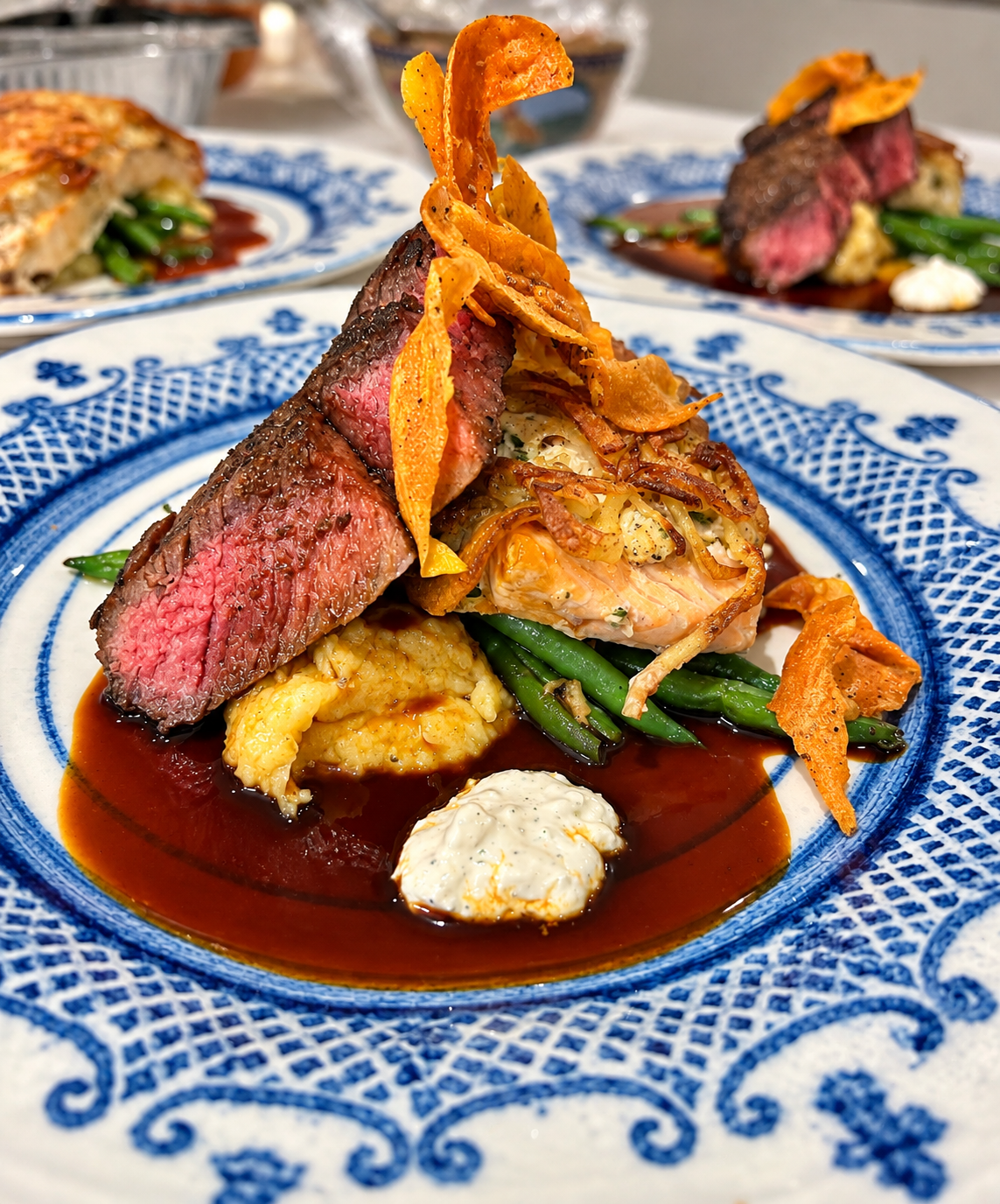 Filet Mignon and Salmon