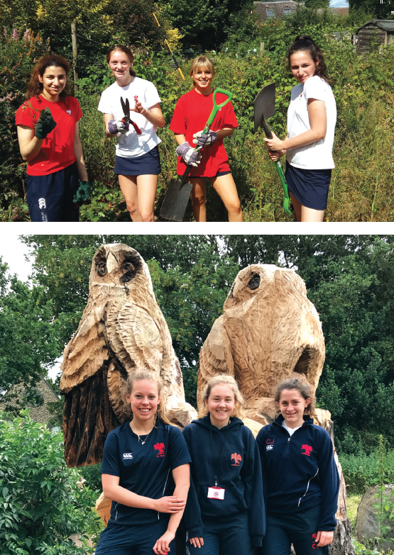 Hurst College students in action around Hurstpierpoint
