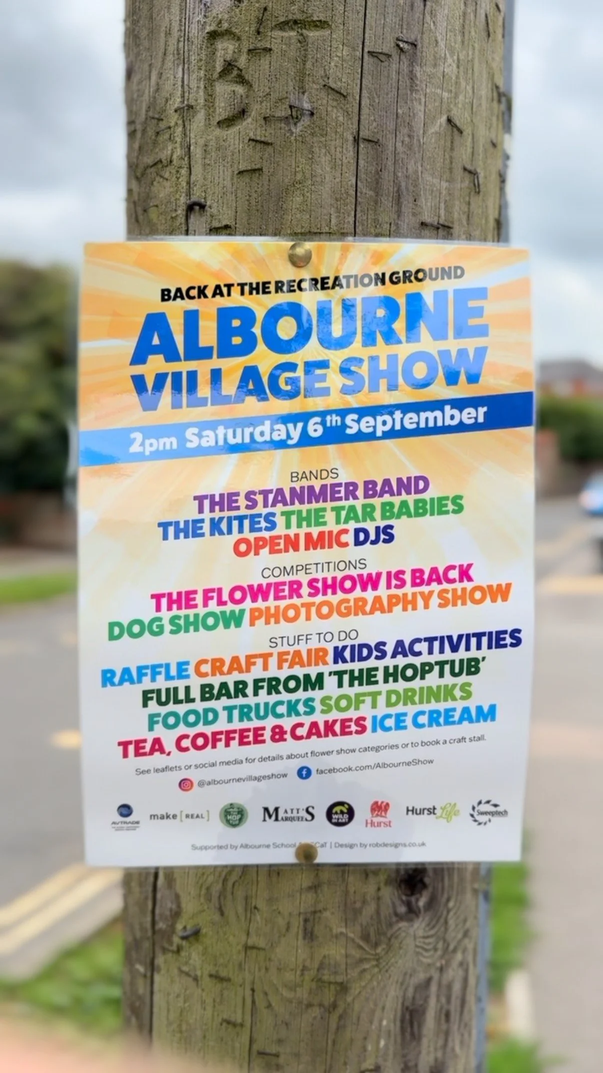 @albournevillageshow is ON next Sat 6th Sept