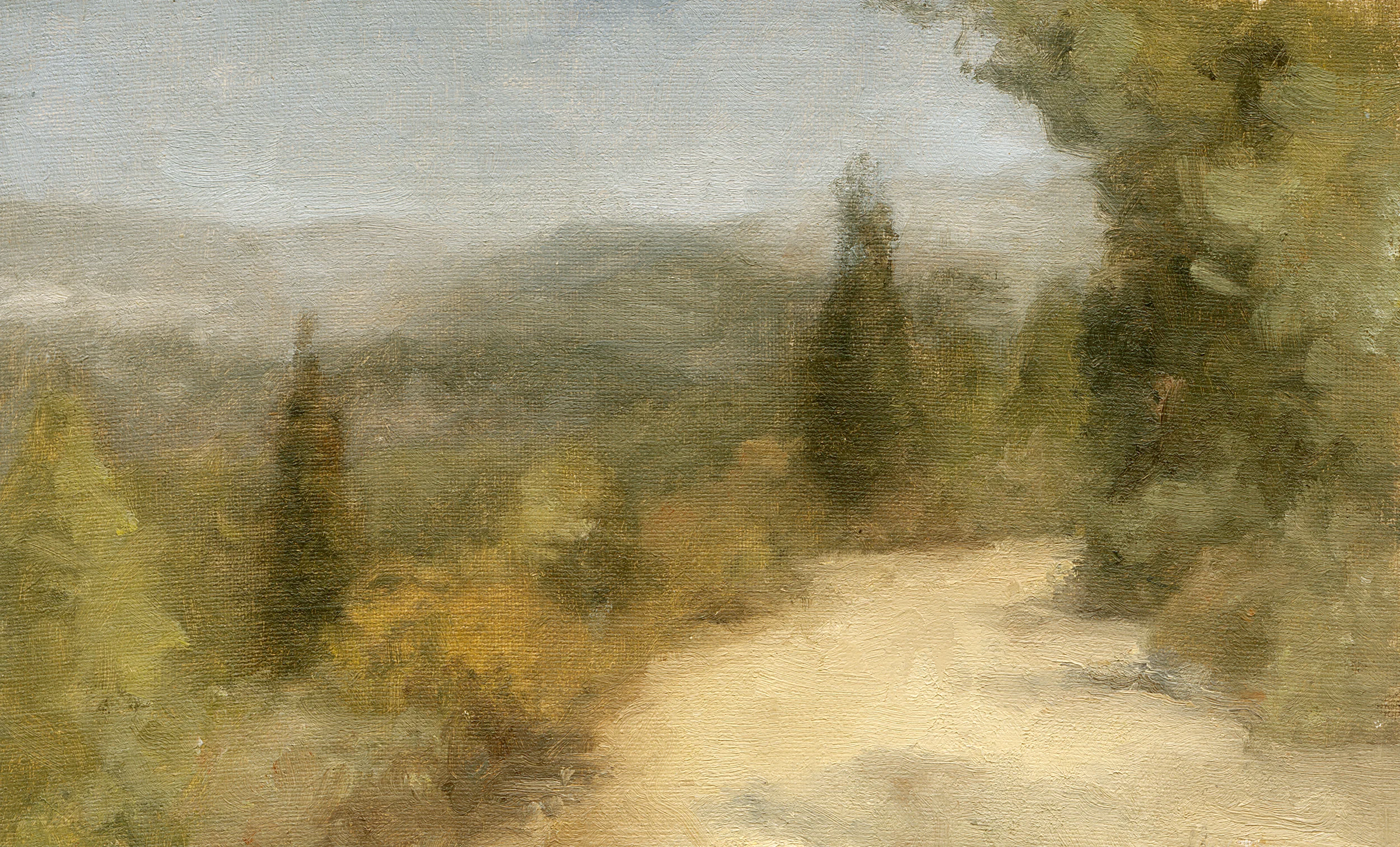 Ein Karem Oil on linen mounted on wood
