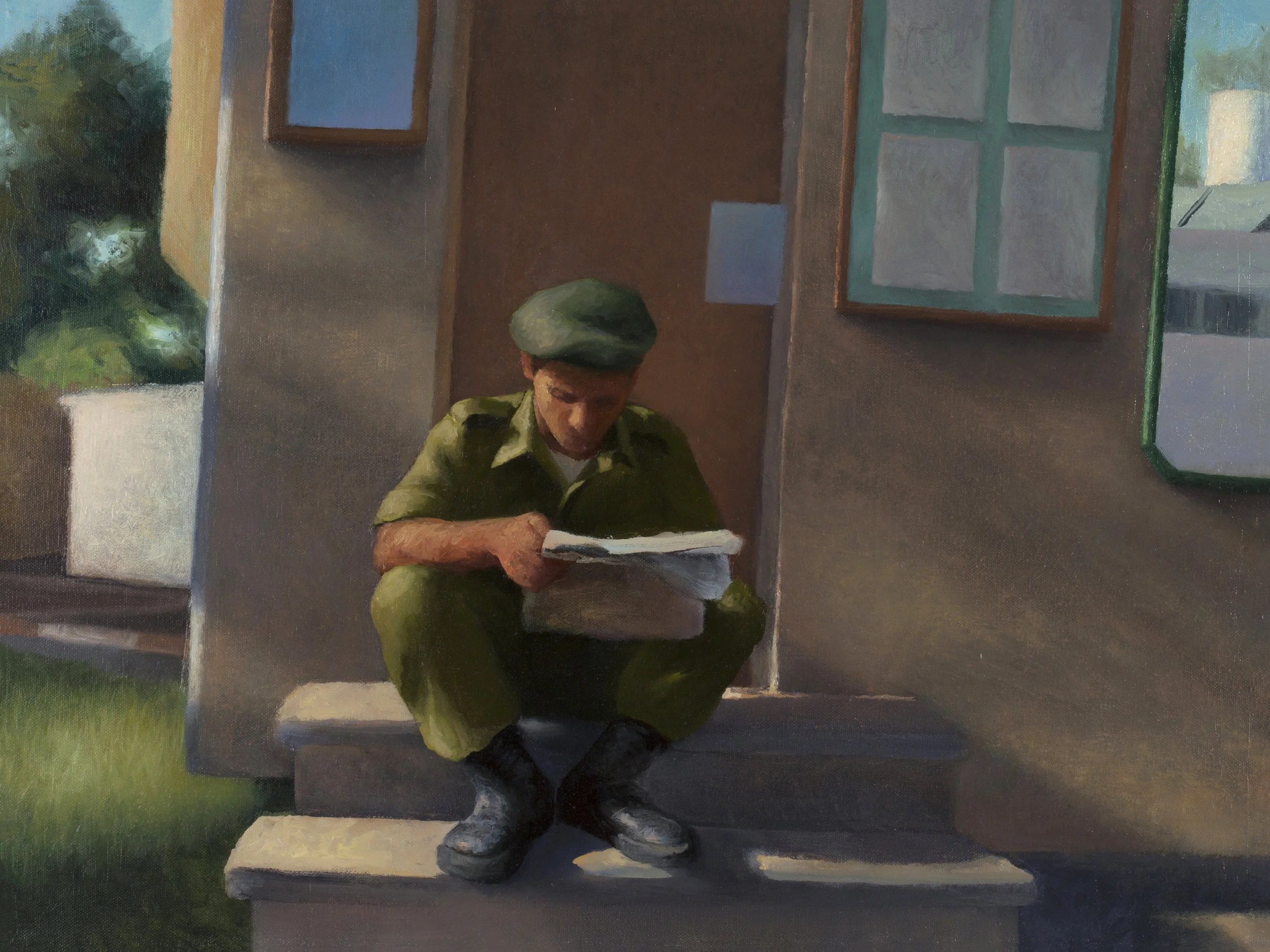 "News Under the Sun", 18" x 24", Oil on Canvas