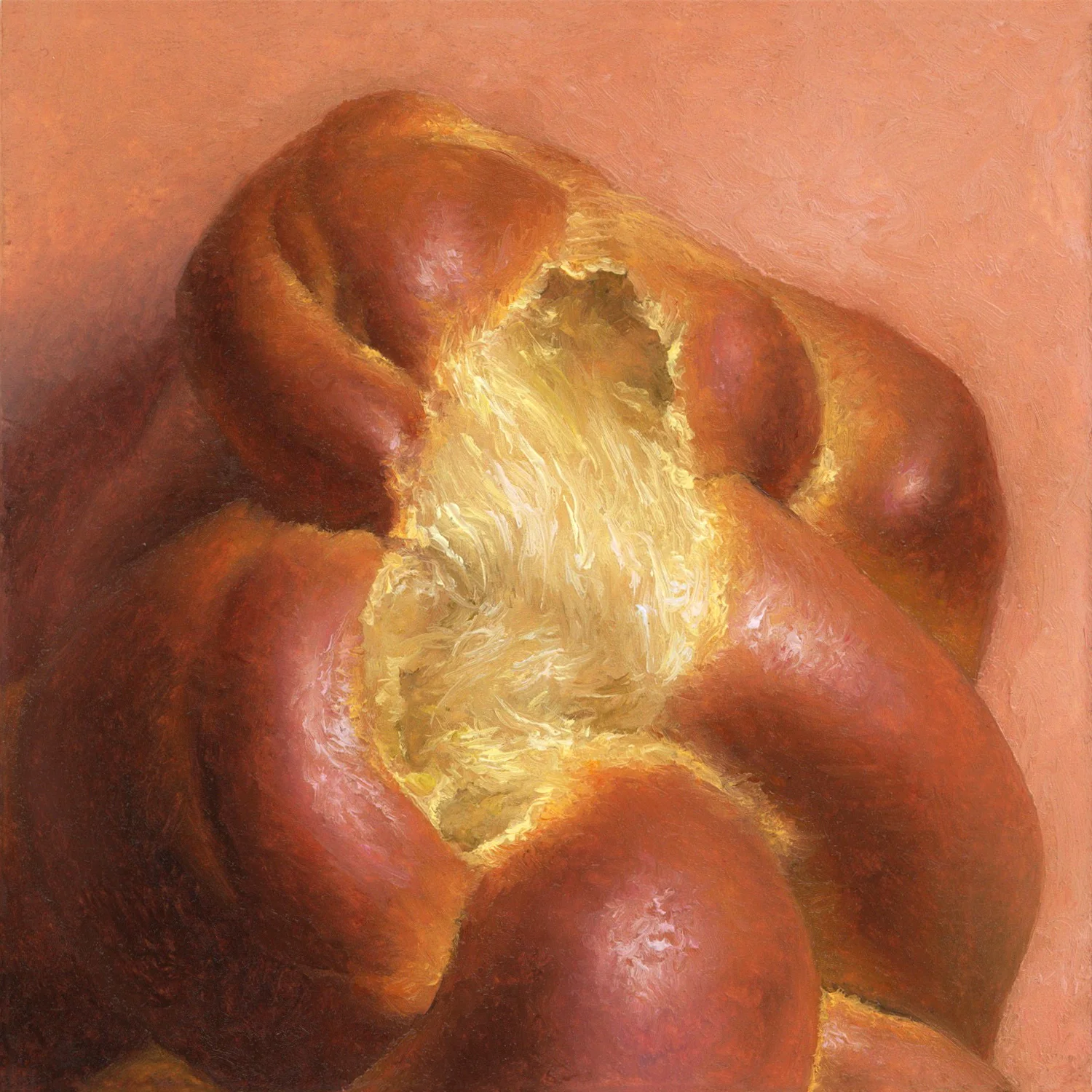 "Motessier", 5" x 5", Oil on paper