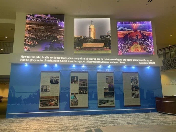 HISTORY WALL AT PRESTONWOOD BAPTIST CHURCH