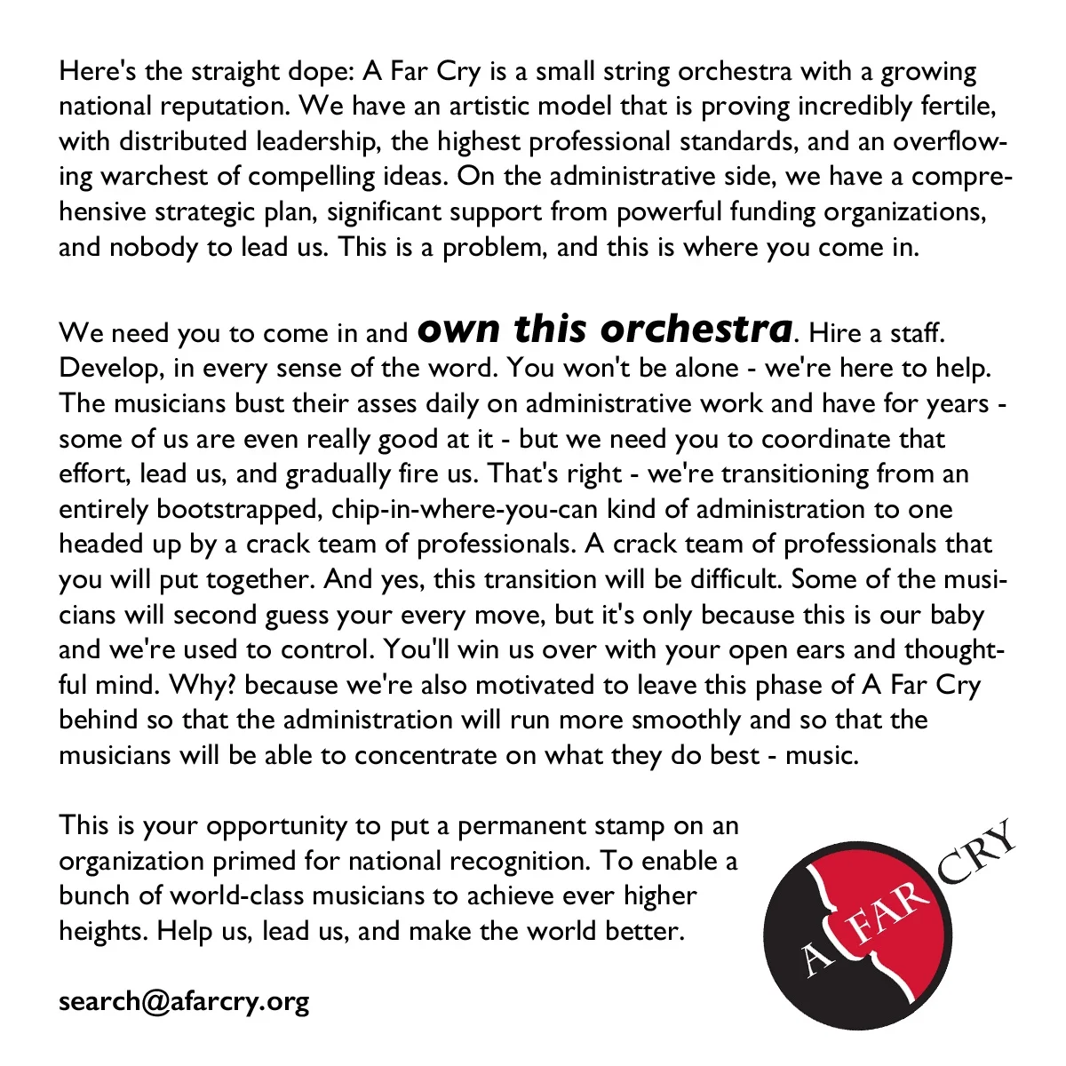 Executive Director Search