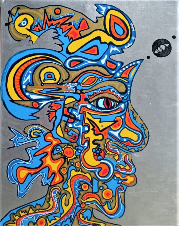 S.T. Gately- Rhamnusia Roman Goddess of Retribution_30x40_Oil Based Paint Marker on Canvas.jpg