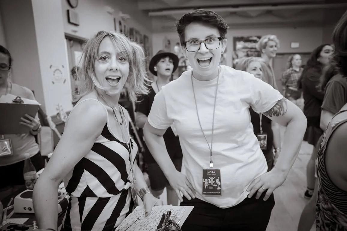 Hilken Mancini, owner of 40 South and founder of GRCB (left) with Nora Allen-Wiles, Executive Director at GRCB (right).