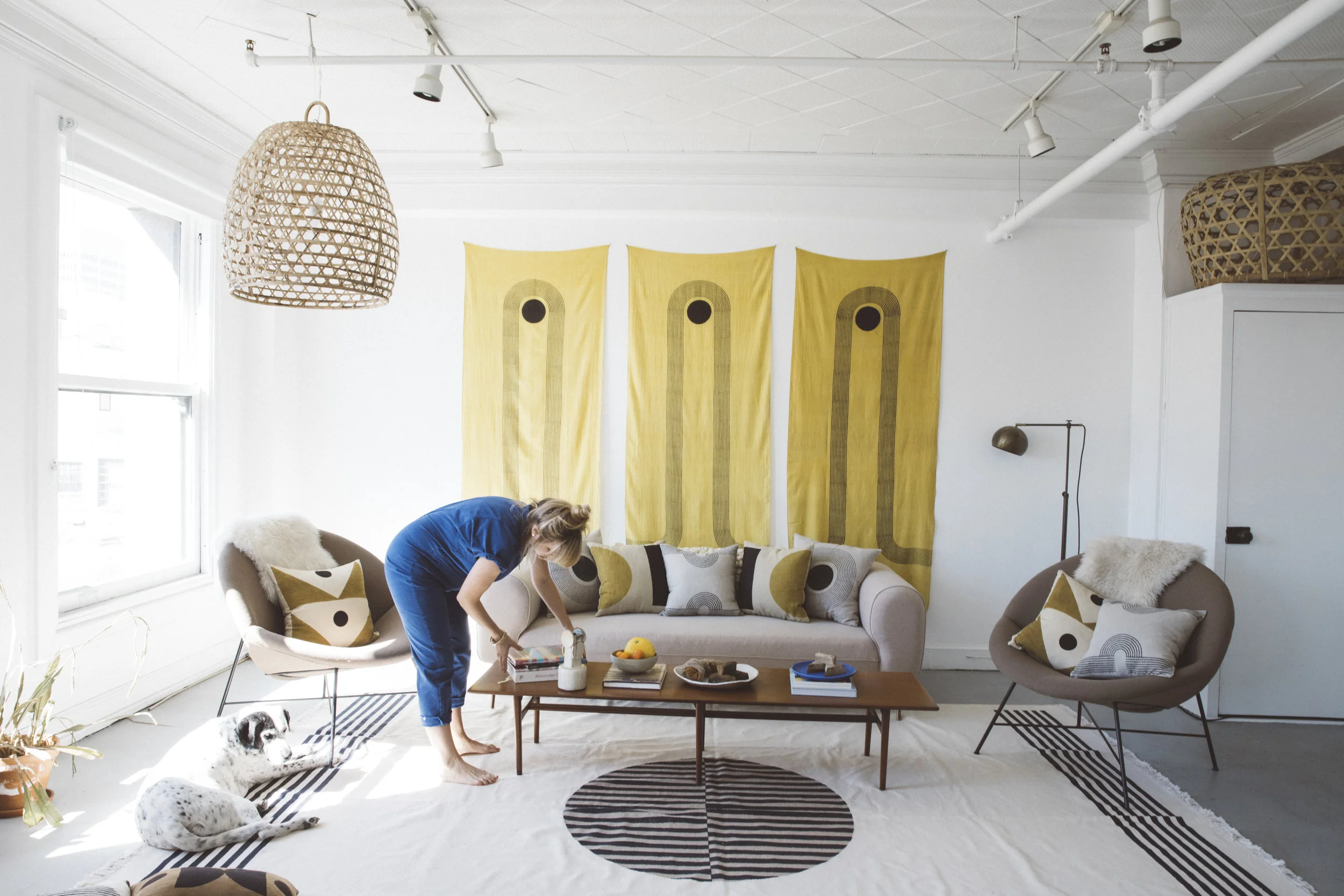Lily organizes the L.A studio.