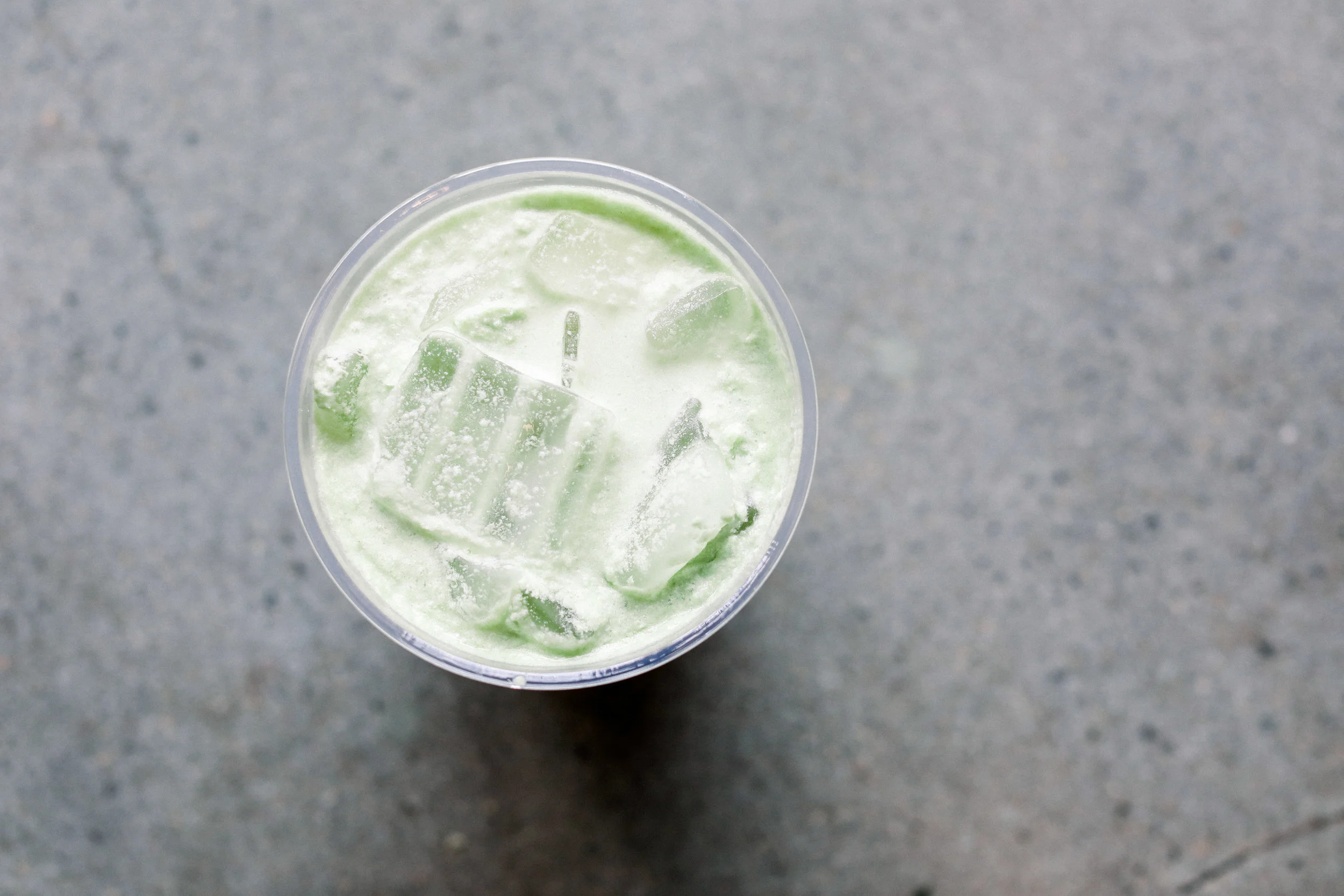 Iced Matcha Latte * house made plant-based milk, organic Japanese matcha, MCT oil, coconut butter + agave.