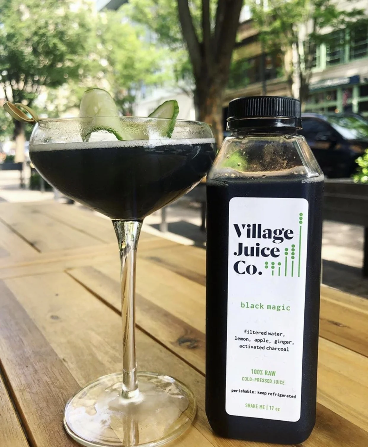 Black Magic Juice and Tito’s Cocktail
