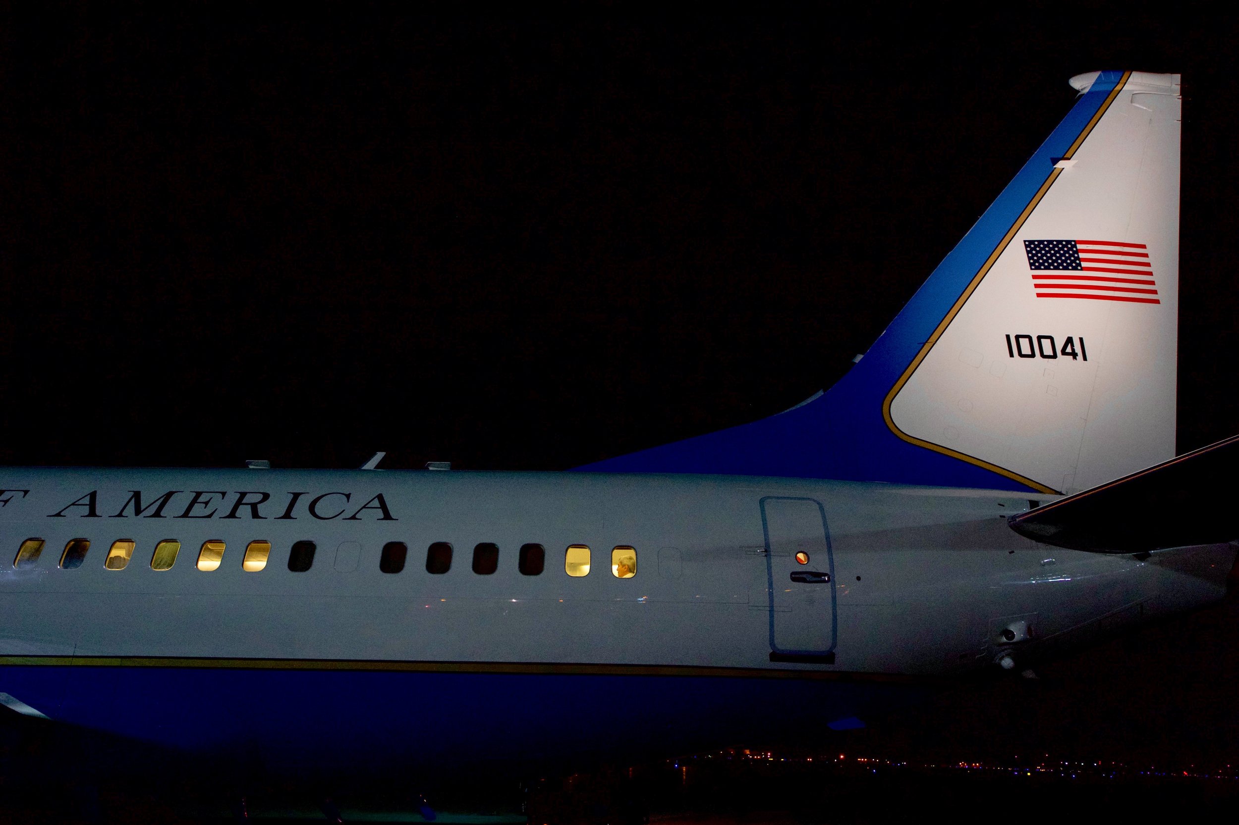 Secretary Kerry still addressing reporters after landing at Andrews Air Force Base following the completion of the Iran nuclear talks.