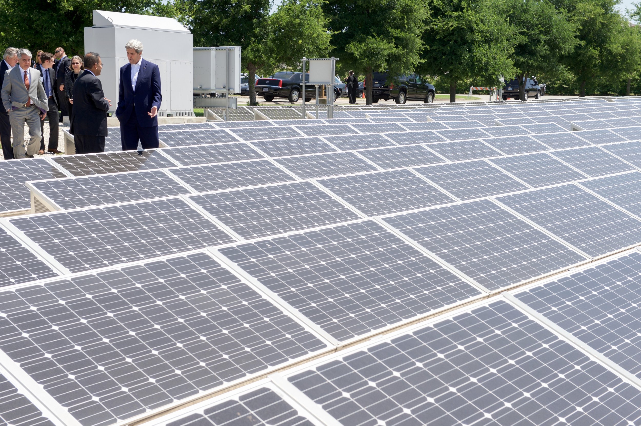  Secretary Kerry touring a solar field in Austin, Texas, during a domestic stop to highlight his work at the State Department. 