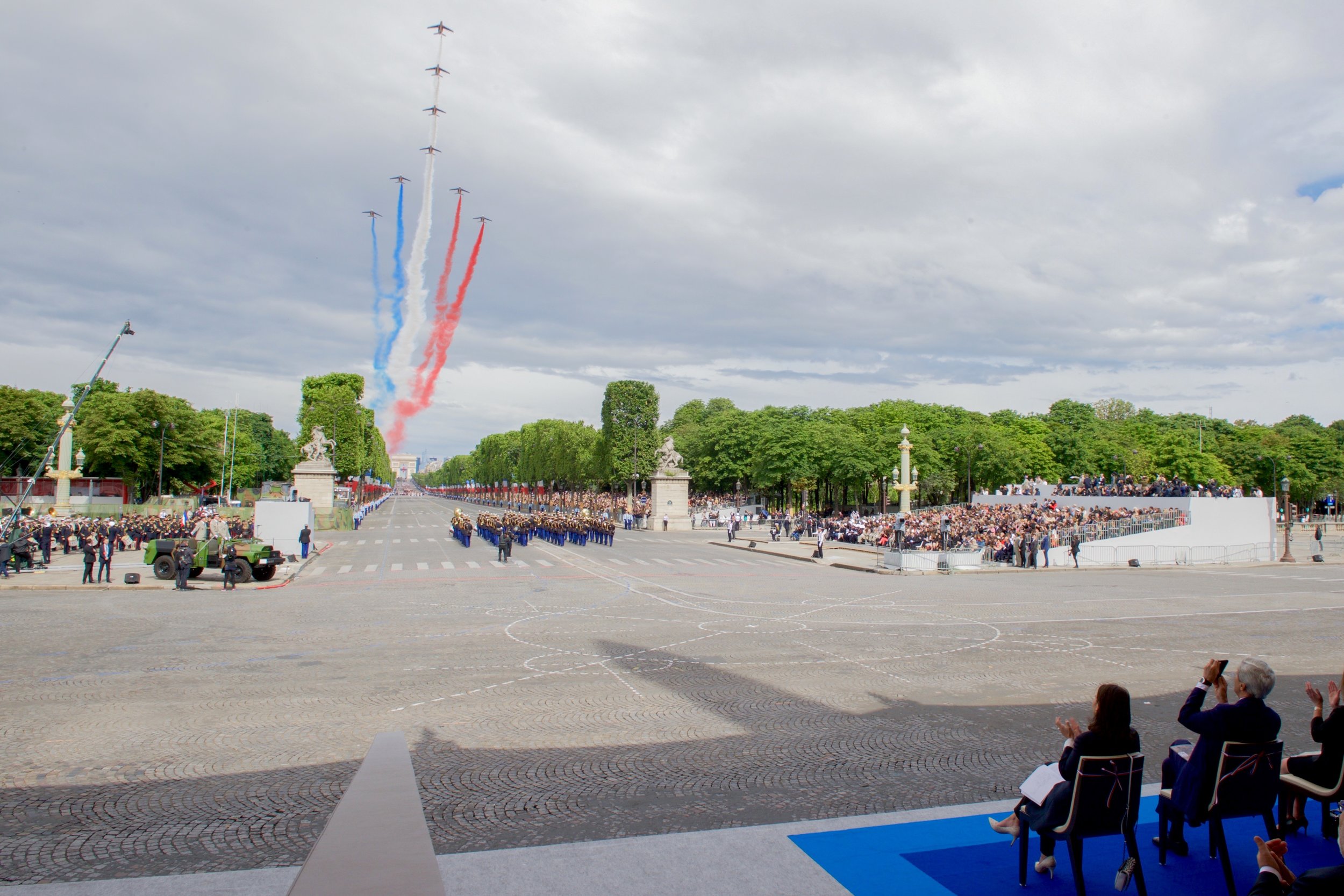  A prime seat for the Bastille Day ceremony in Paris. 