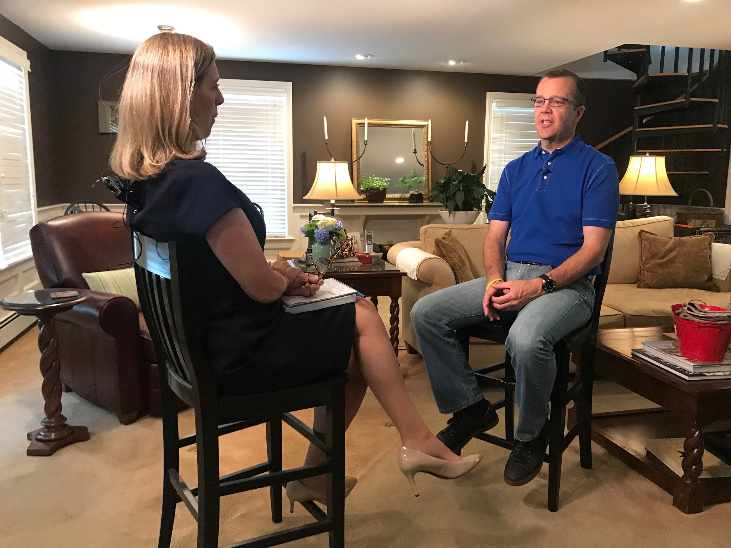 Speaking with Alison King of NBC10-TV in Boston.