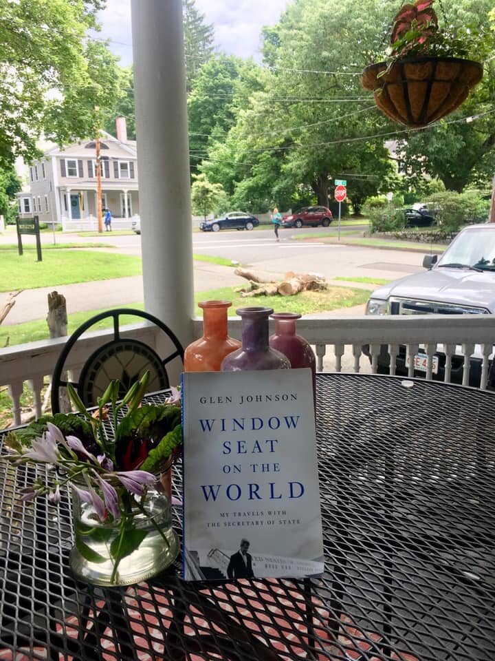  Mrs. Nancy Earley shows off her lovely front porch in Andover, Mass. 