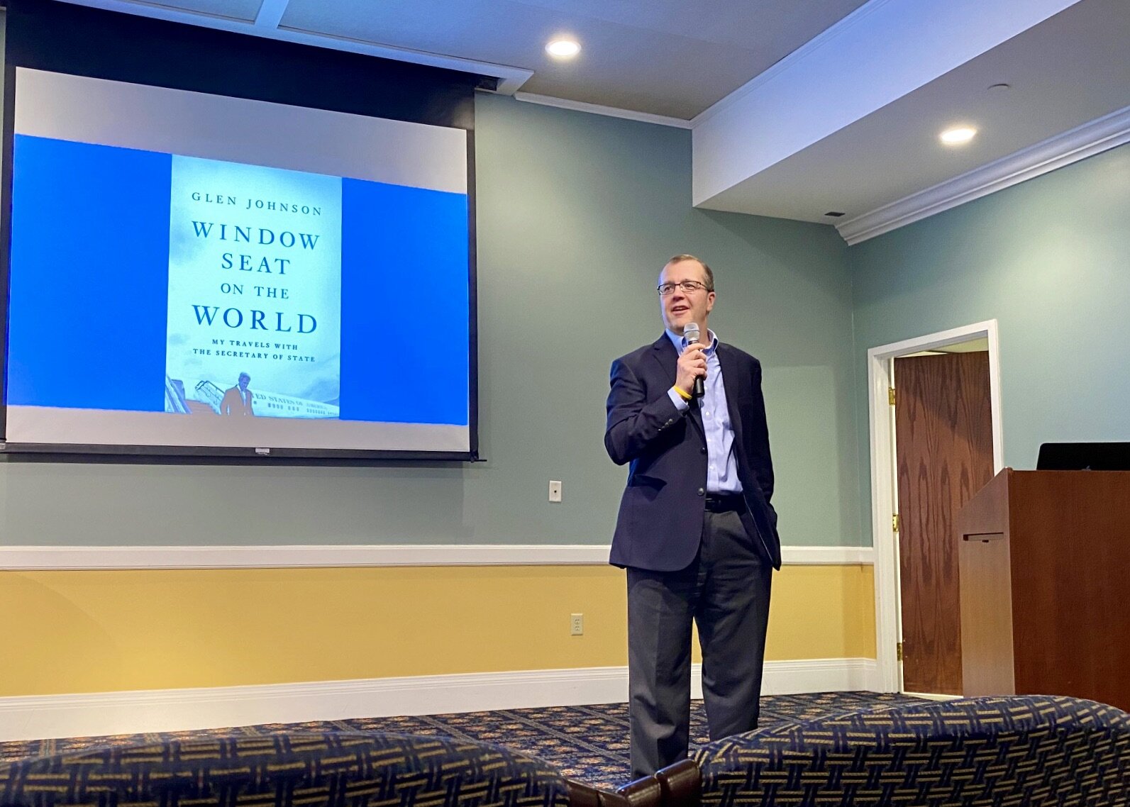  Addressing the residents of the Edgewood retirement community in North Andover, Mass. 