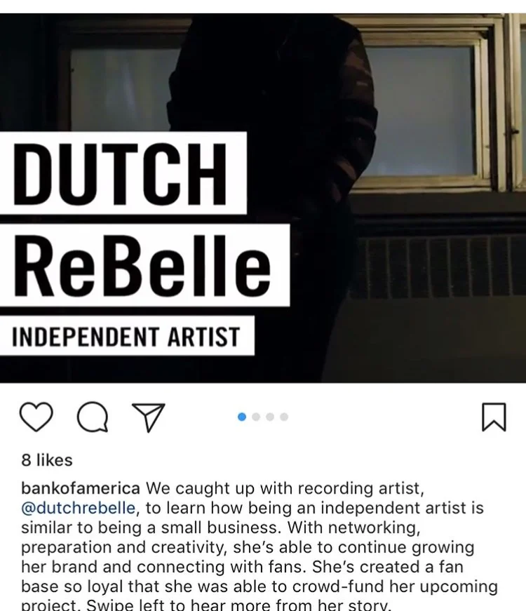 Dutch ReBelle featured by Bank Of America on Instagram