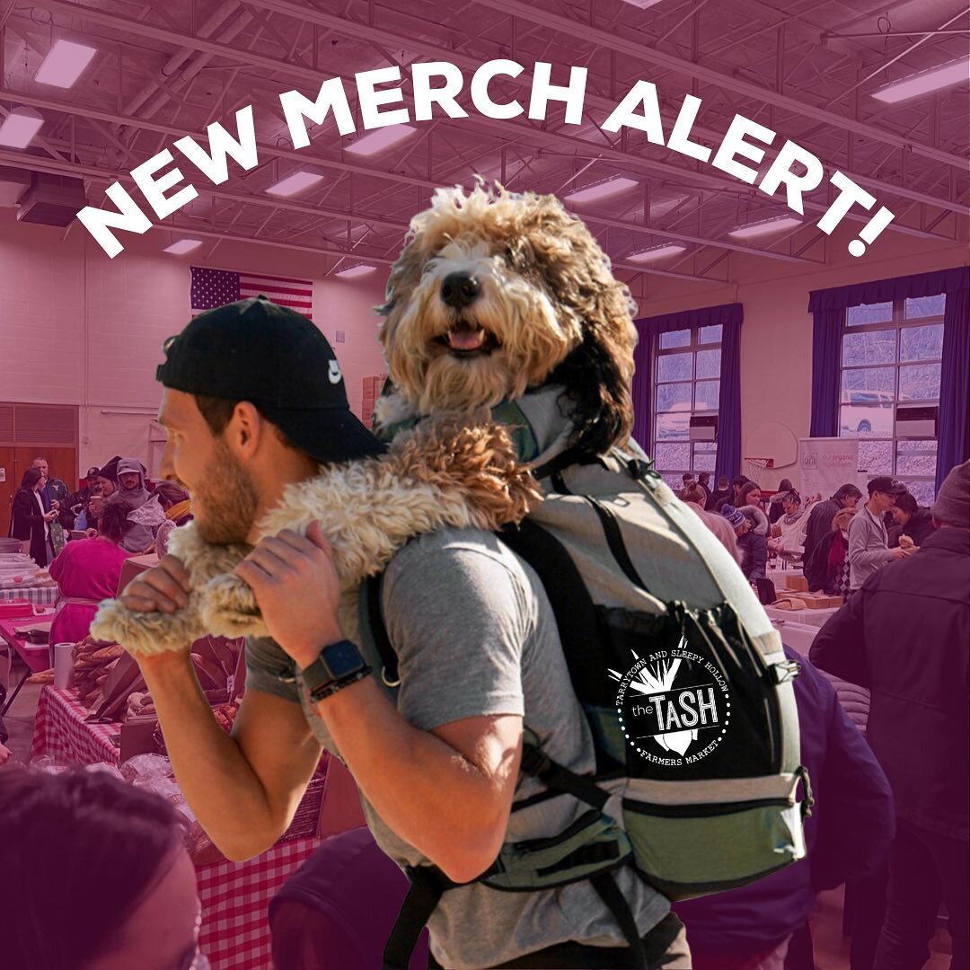 Breaking News! Coming this season: &ldquo;doggy bags!&rdquo; 🐶 These wearable tote bags let you shop hands free at the market and give your pooch a bird&rsquo;s eye view of all there is to see at The TaSH! These bags are made in the USA and are comp