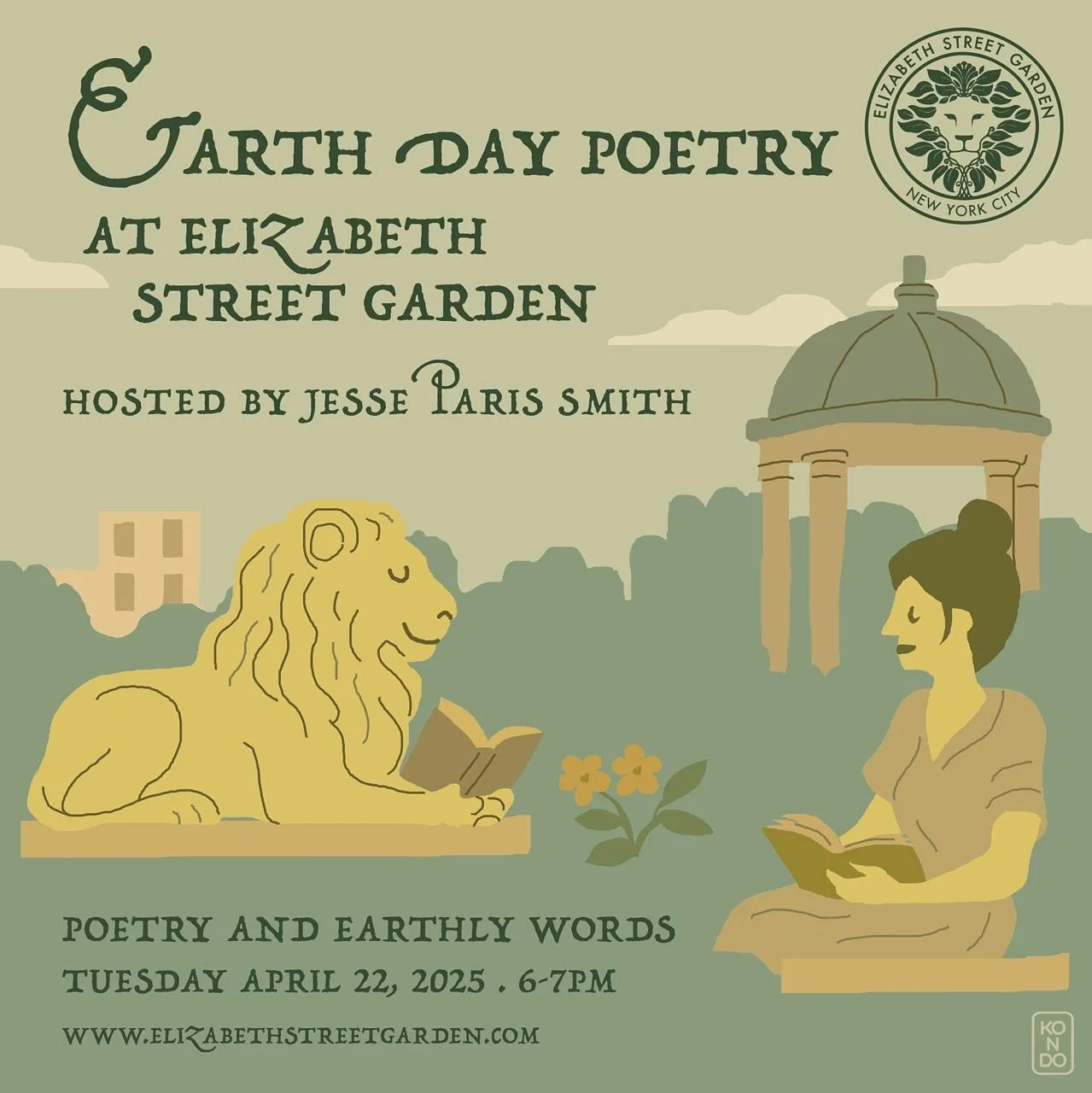 Poetry and Earthly Words at Elizabeth Street Garden
