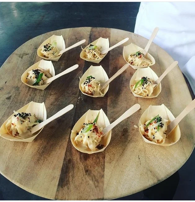 Celery Root with Sesame Sauce at Pioneer Works Reception