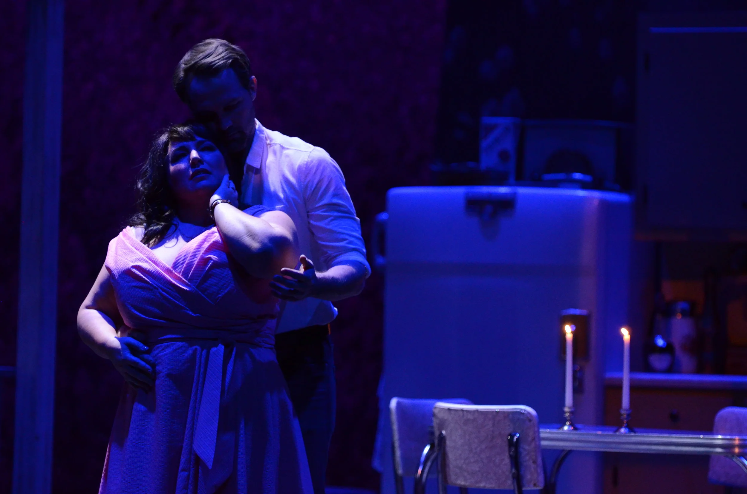 Francesca (Cassandra Klaphake) and Robert (Bryant Martin) in Arizona Broadway Theatre's production of The Bridges of Madison County..JPG