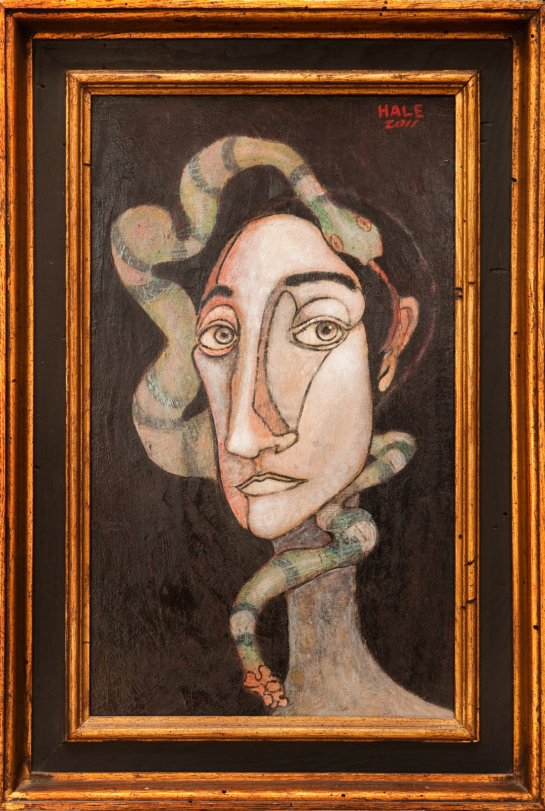 "Speaking Serpent" 2011, acrylic on masonite, 22" x 11"